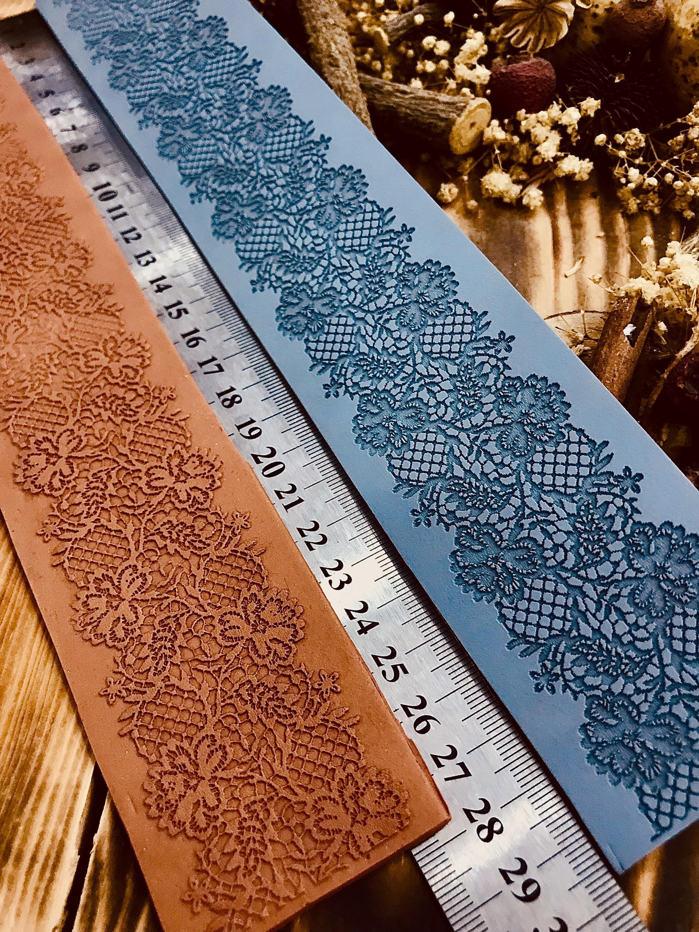 Lace Border 5*29cm Lace Pattern Rubber Texture Mat for Polymer Clay & Ceramic Projects