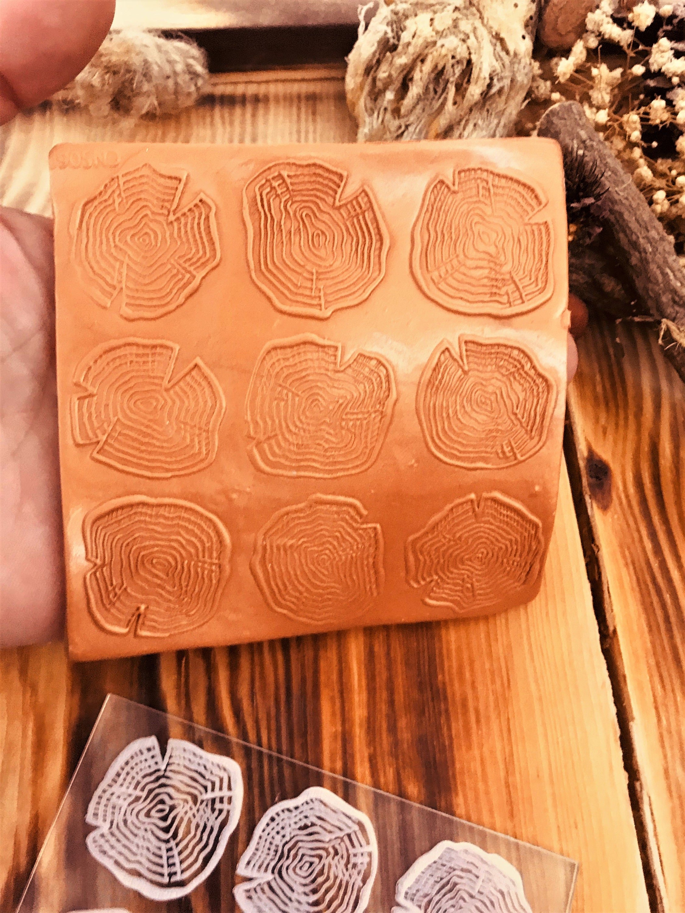 Tree Snag Pattern Texture Mat, Polymer Clay Texture Sheet, Embossing Stamp, Acrylic Texture Plate, Pottery Tool, Texture Tile For Fondant