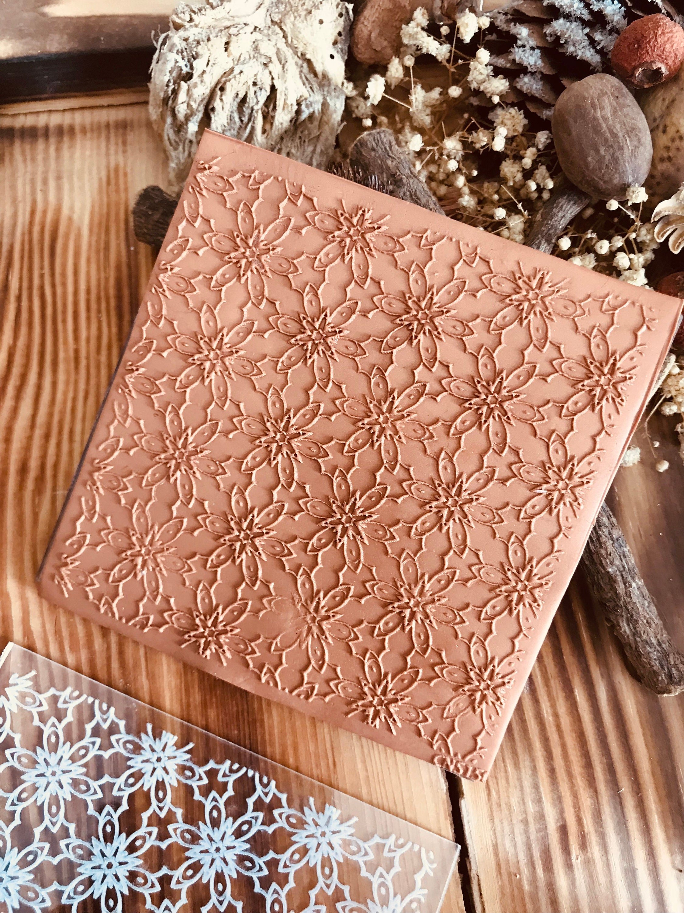 Baroque5 Pattern Texture Mat | Polymer Clay Debossing Stamp | Rubber or Acrylic Texture Sheet for Jewelry, Crafts, and Cake Decorating