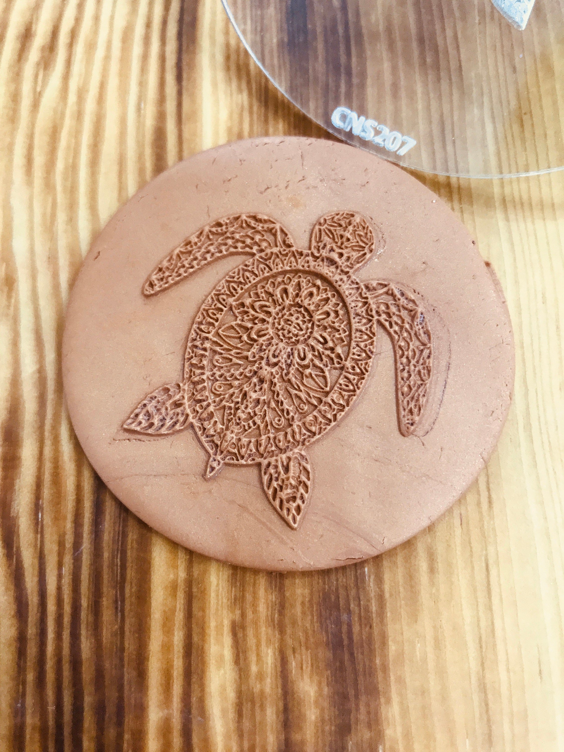 Mandala Turtle Pattern Texture Mat, Debossing Stamp, Acrylic clay texture tool, Texture Sheet,Ceramic Supplies, Texture Plate