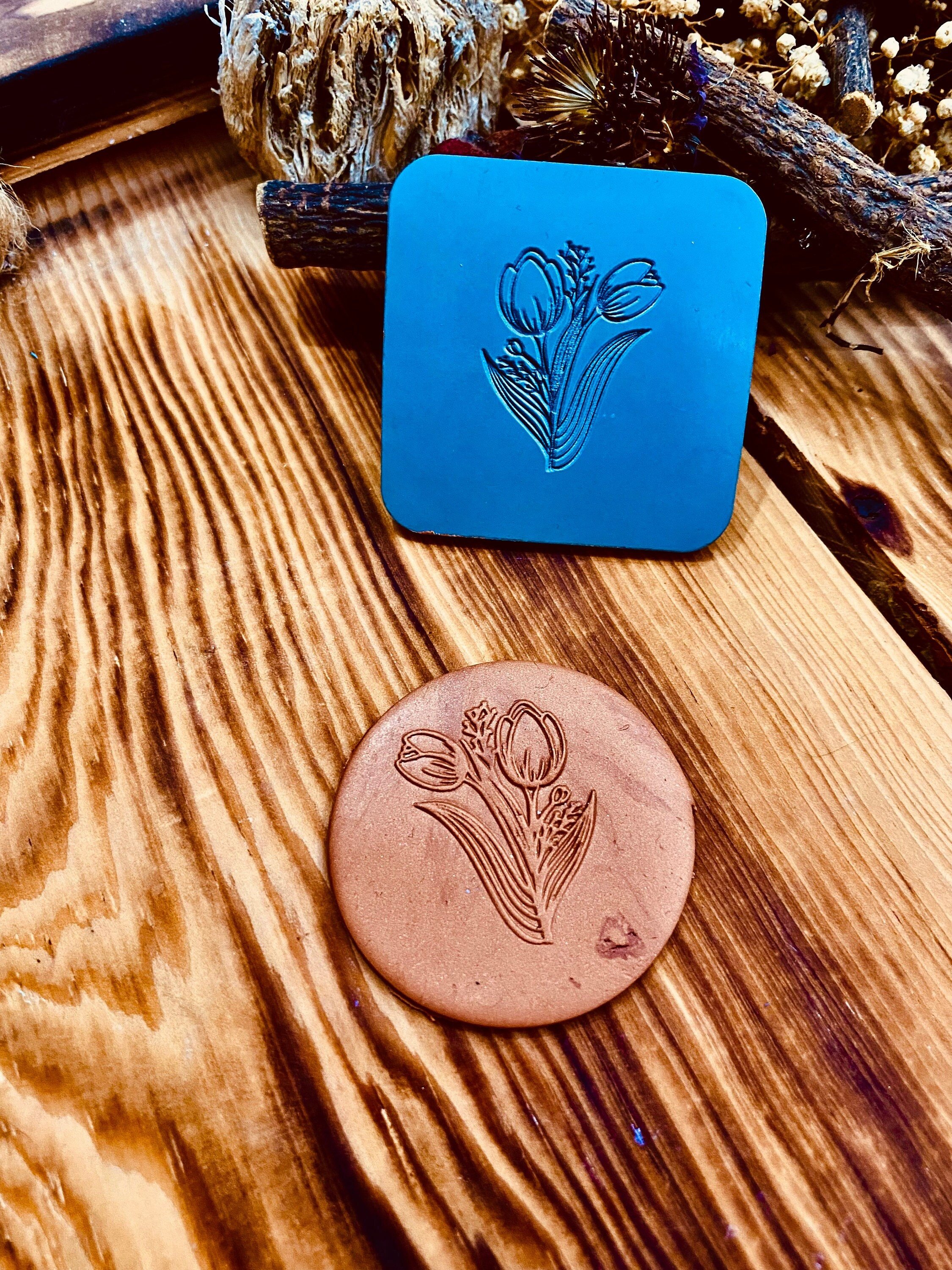 Tulip Rubber Texture Mat⎥Polymer Clay Tools⎥Earring Making⎥Hand Roller⎥Clay Texture Tool⎥Jewellery Tools