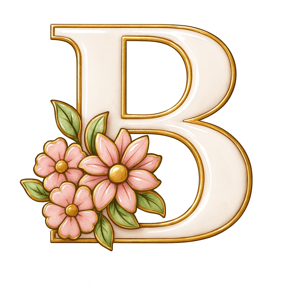 Çiçekli Alfabe Harf Damga + Kesici | 6 cm | Tek Harf veya A–Z Set | Kurabiye, Hava ile Kuruyan Kil, Polimer Kil, Sabun ve Mum İçin