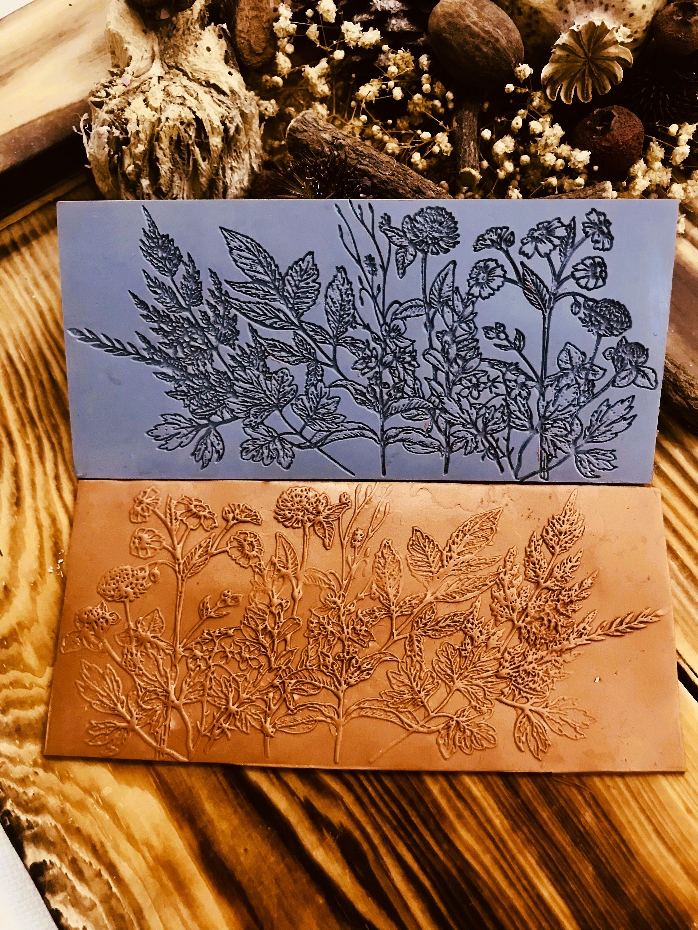 Flower Meadow Rubber Texture Mat – Large Polymer Clay Texture Sheet for Earrings & Jewelry | Floral Pattern | Flexible Clay Tool | 150x70mm