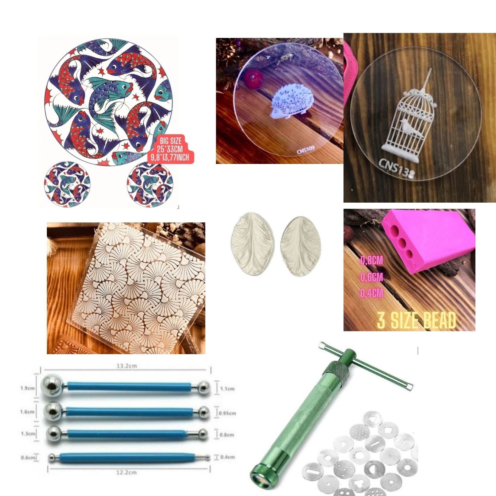 Polymer Clay Starter Kit For Beginners And Crafters ,900+ Pieces Professional Polymer Clay Starter Set, Earring Making Business kit DIY