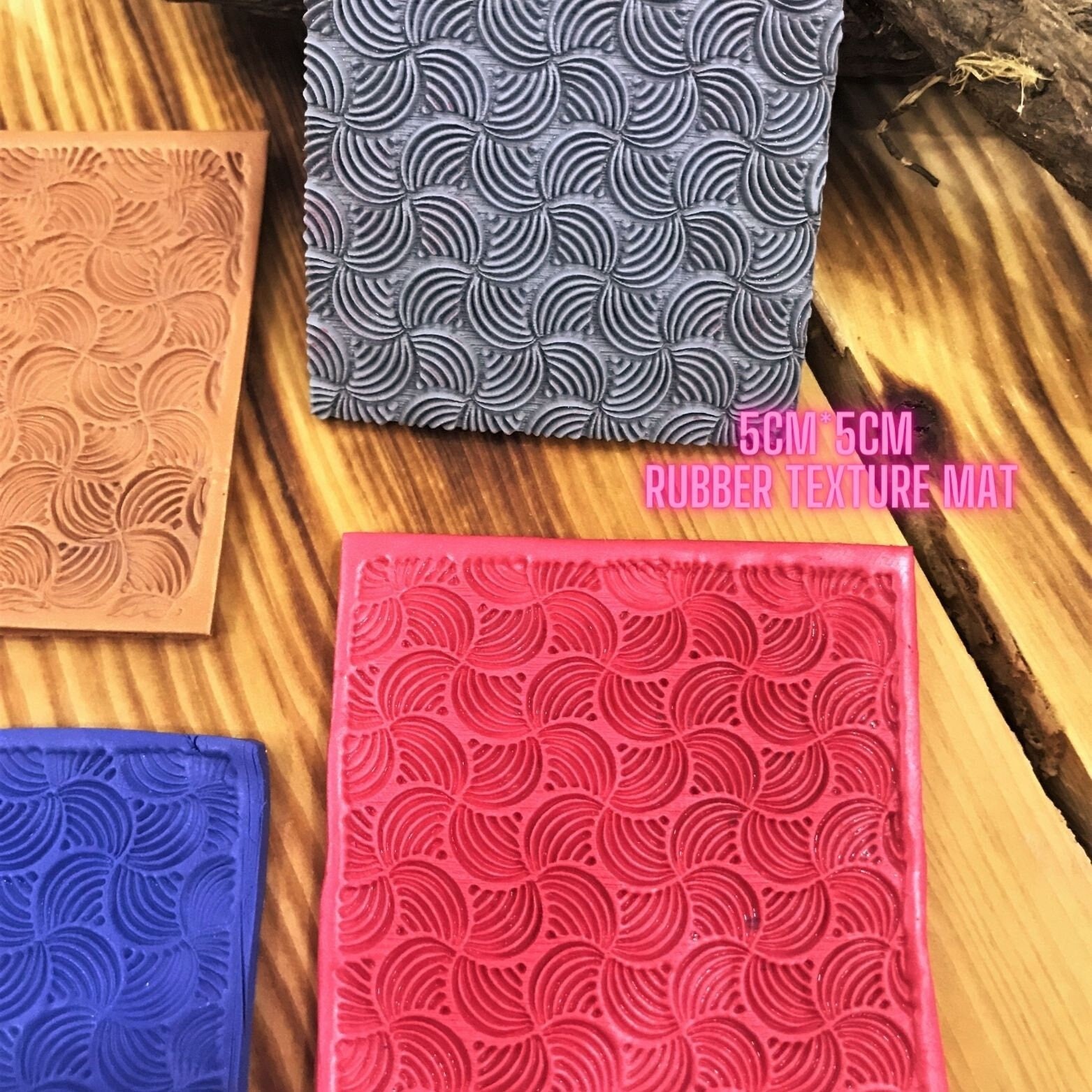 Geometric Pattern Texture Mat for Polymer Clay – Rubber Texture Sheet for Earrings & Jewelry | Flexible Clay Tool for Air Dry Clay & Crafts