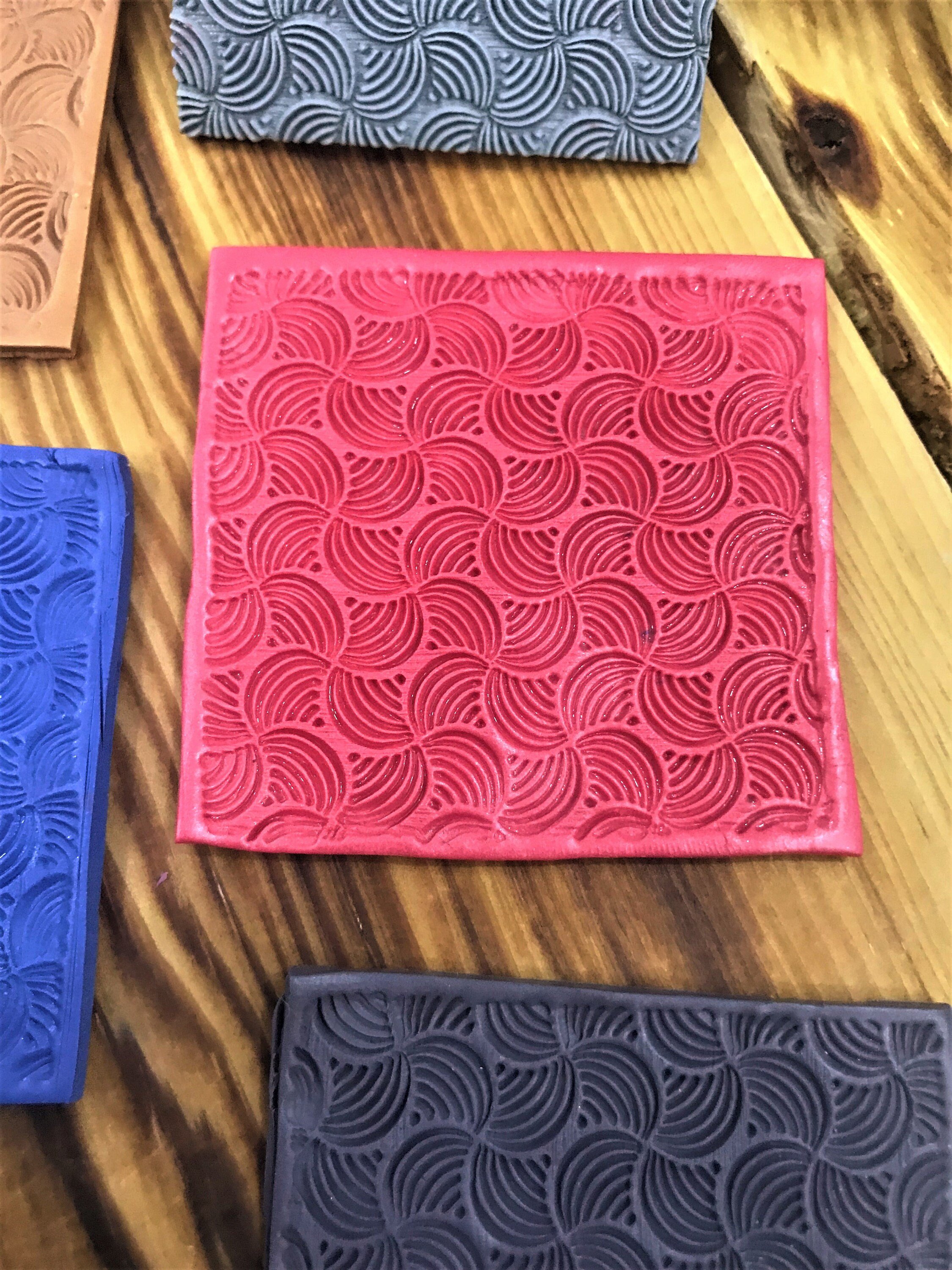 Geometric Pattern Texture Mat for Polymer Clay – Rubber Texture Sheet for Earrings & Jewelry | Flexible Clay Tool for Air Dry Clay & Crafts