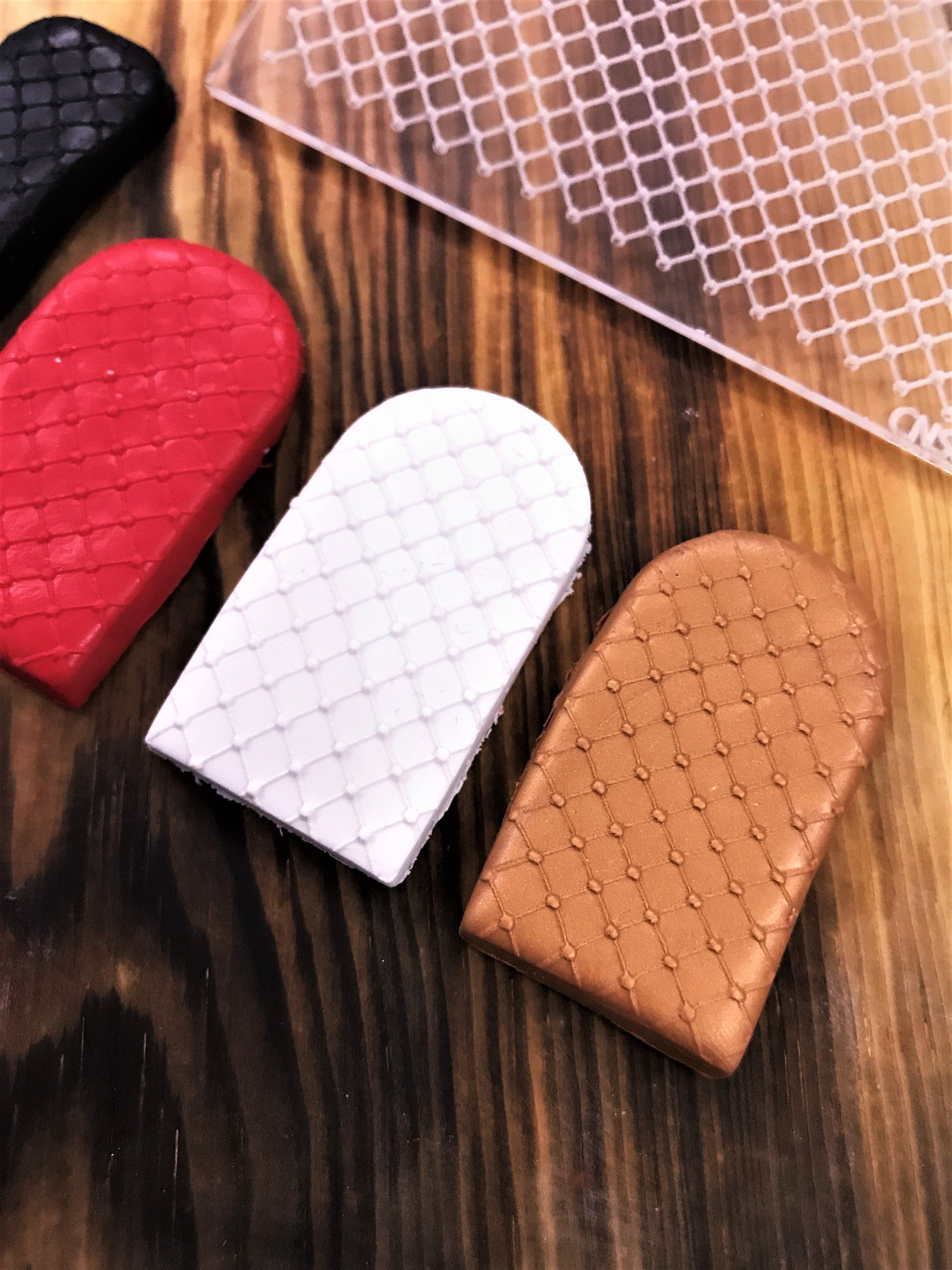 Bride Tulle Rubber or Acrylic Texture Mat – Polymer Clay Stamp, Embossing Tool, Acrylic Texture Sheet, Plaque, Tile for Fimo, Sculpey, Cernit