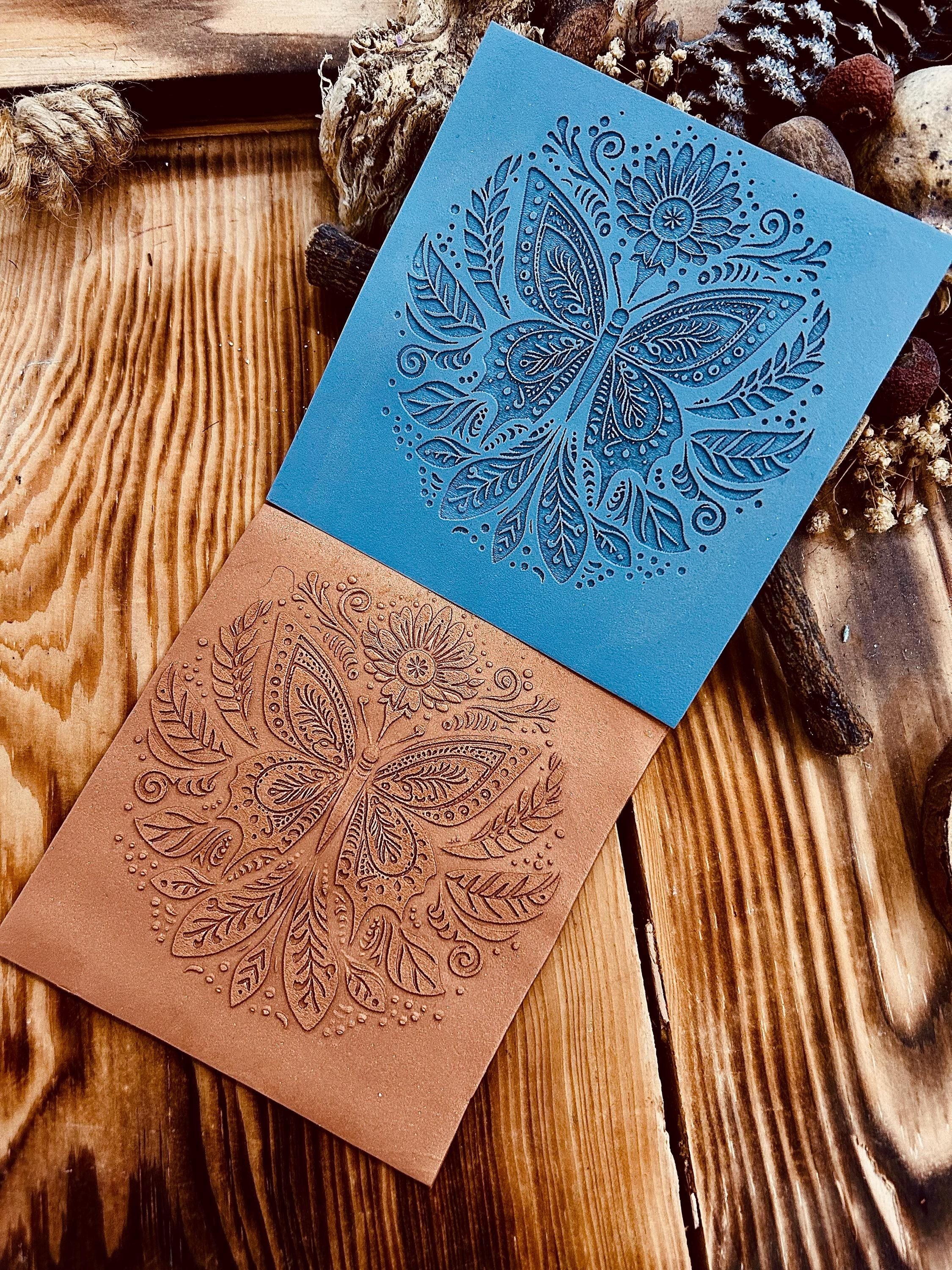 Butterfly With Flowers Pattern Rubber Texture Mat Polymer Clay Tools⎥Earring Making⎥Hand Roller⎥Clay Texture Tool⎥Jewellery Tools