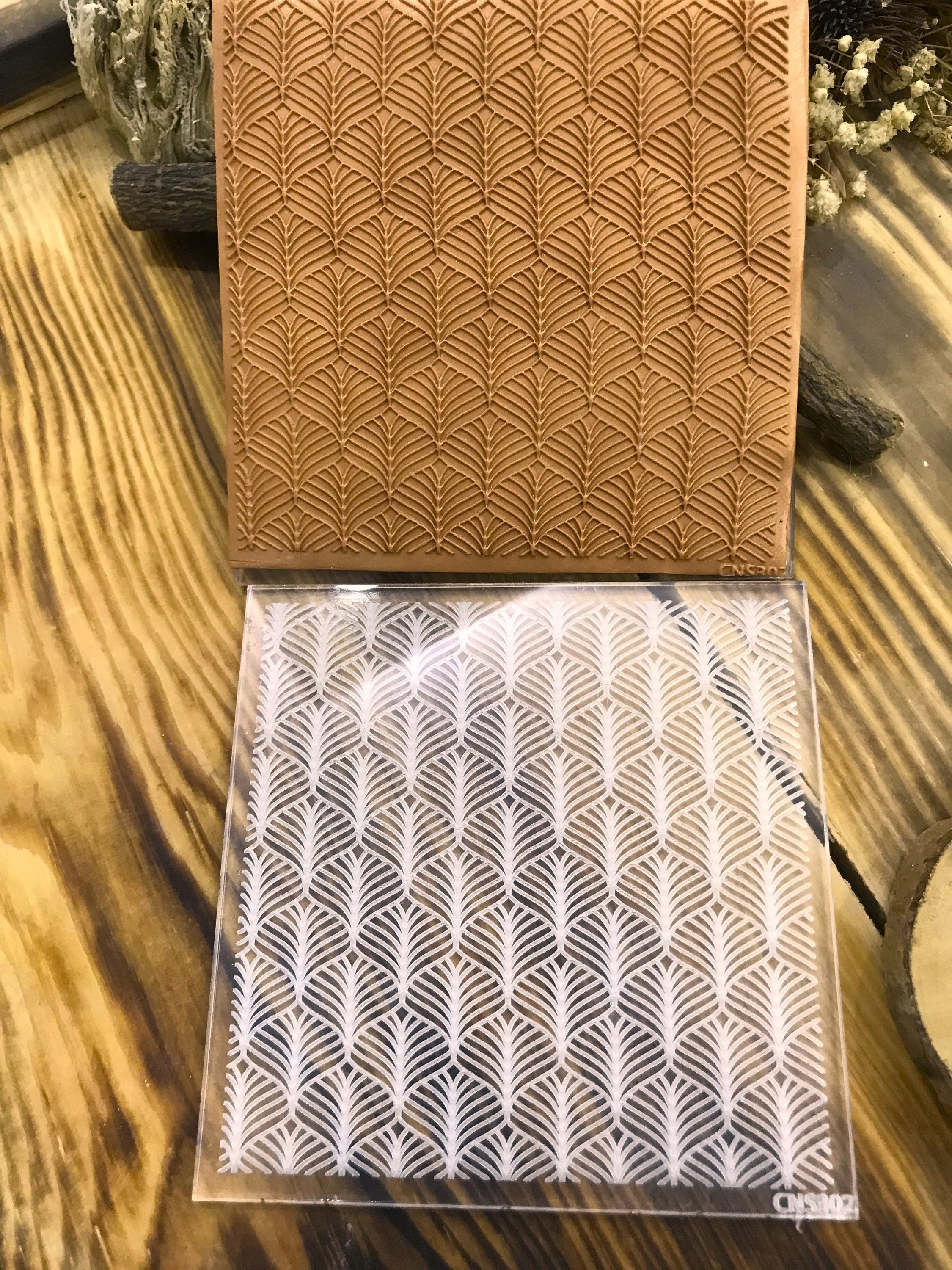 Seamless Acrylic Texture Tile, 10*10cm size,Polymer Clay Embossing Stamp,  Texture Plaque,Texture Tile,Fimo, Sculpey, Cernit