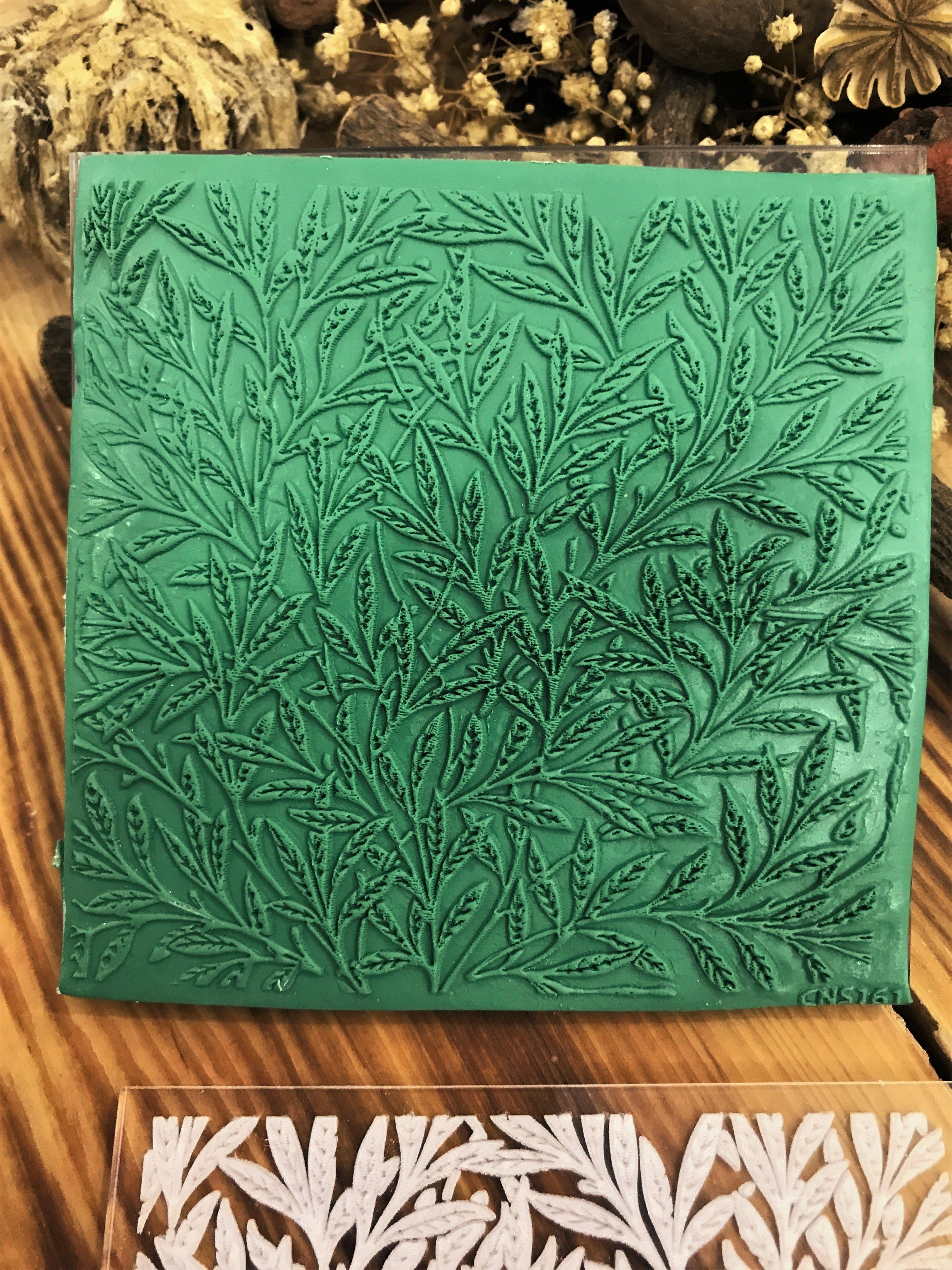 Botanical Leaf3 Texture Mat for Polymer Clay Rubber or Acrylic Texture Stamp, Clay Tool, Texture Sheet for Polymer Clay Earrings & Fondant Crafts