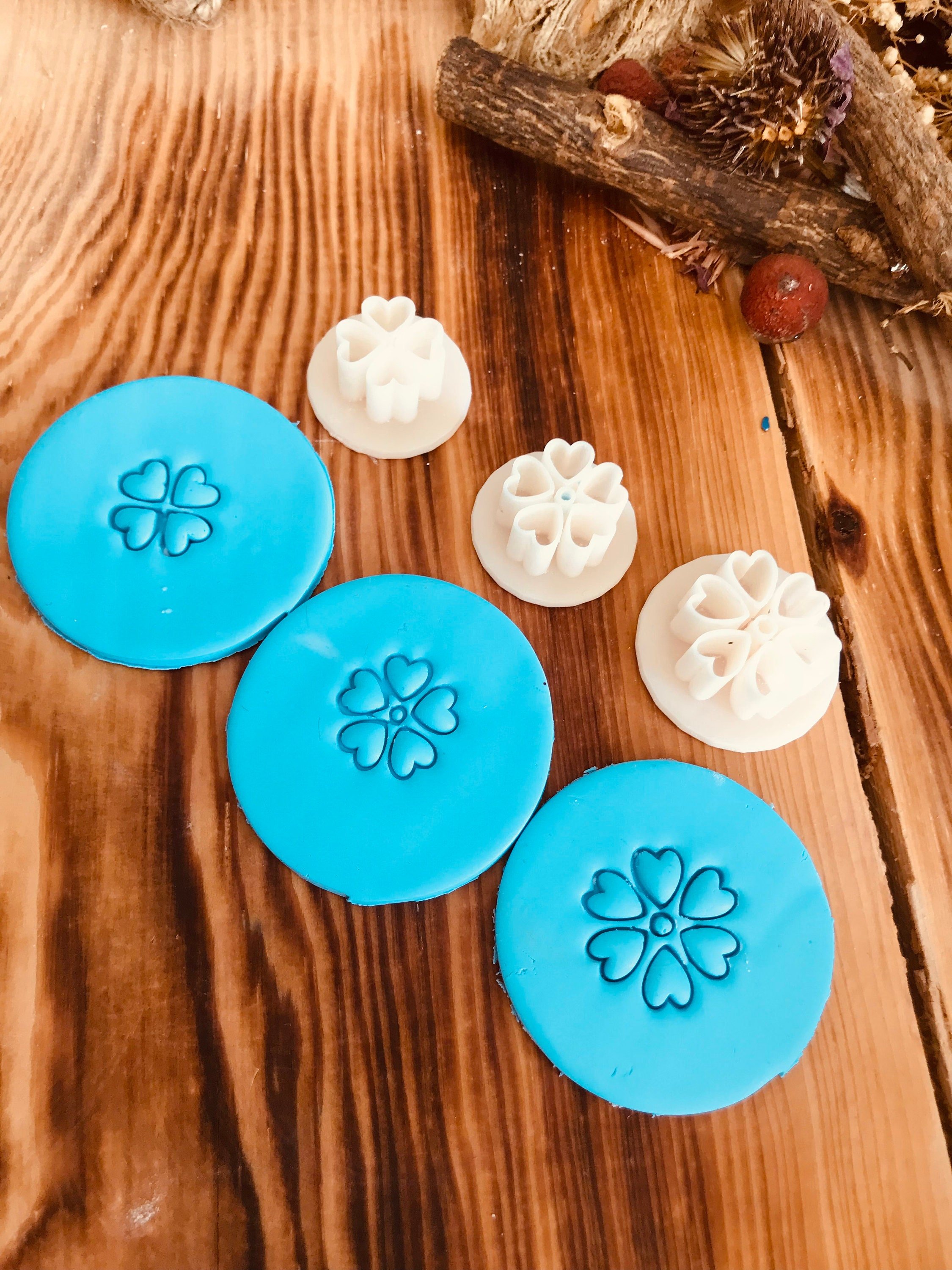 Heart Petal Floral Pattern Polymer Clay Cutter, Unique Model, Special Design, Summer Clay Cutters, Unique Clay Cutter For Jewelry Making
