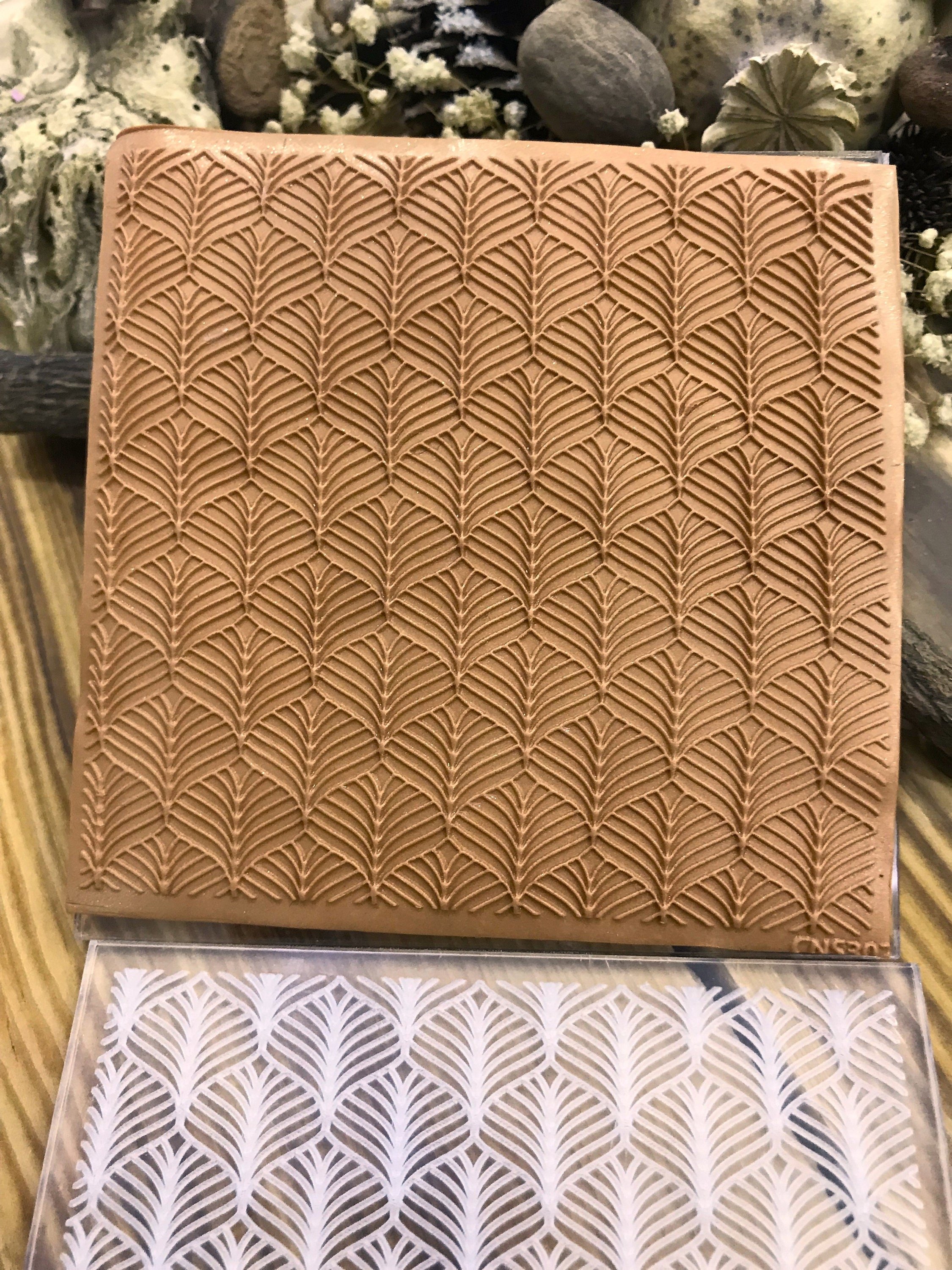 Seamless Acrylic Texture Tile, 10*10cm size,Polymer Clay Embossing Stamp,  Texture Plaque,Texture Tile,Fimo, Sculpey, Cernit