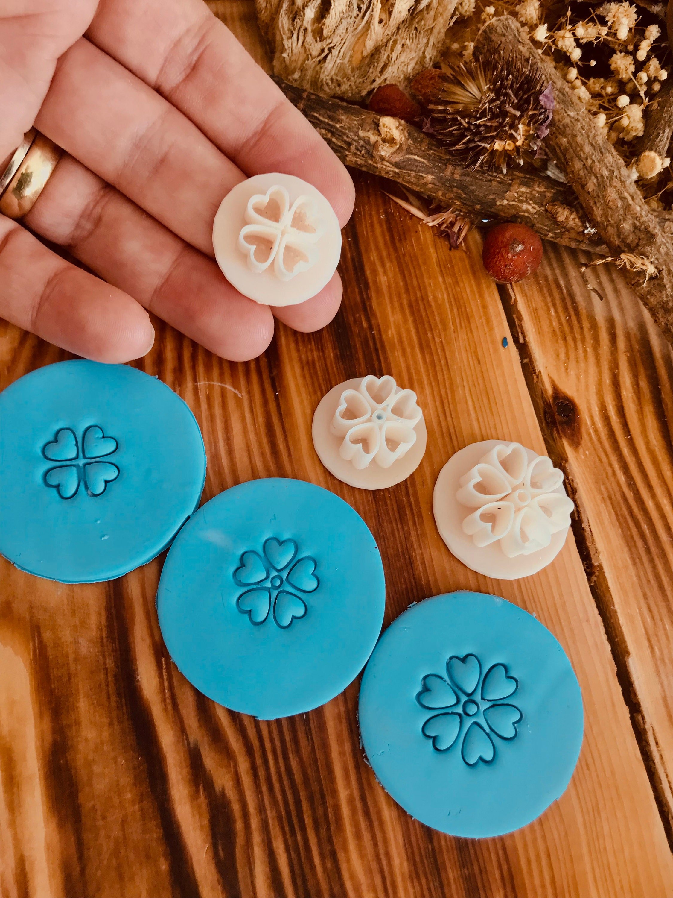 Heart Petal Floral Pattern Polymer Clay Cutter, Unique Model, Special Design, Summer Clay Cutters, Unique Clay Cutter For Jewelry Making