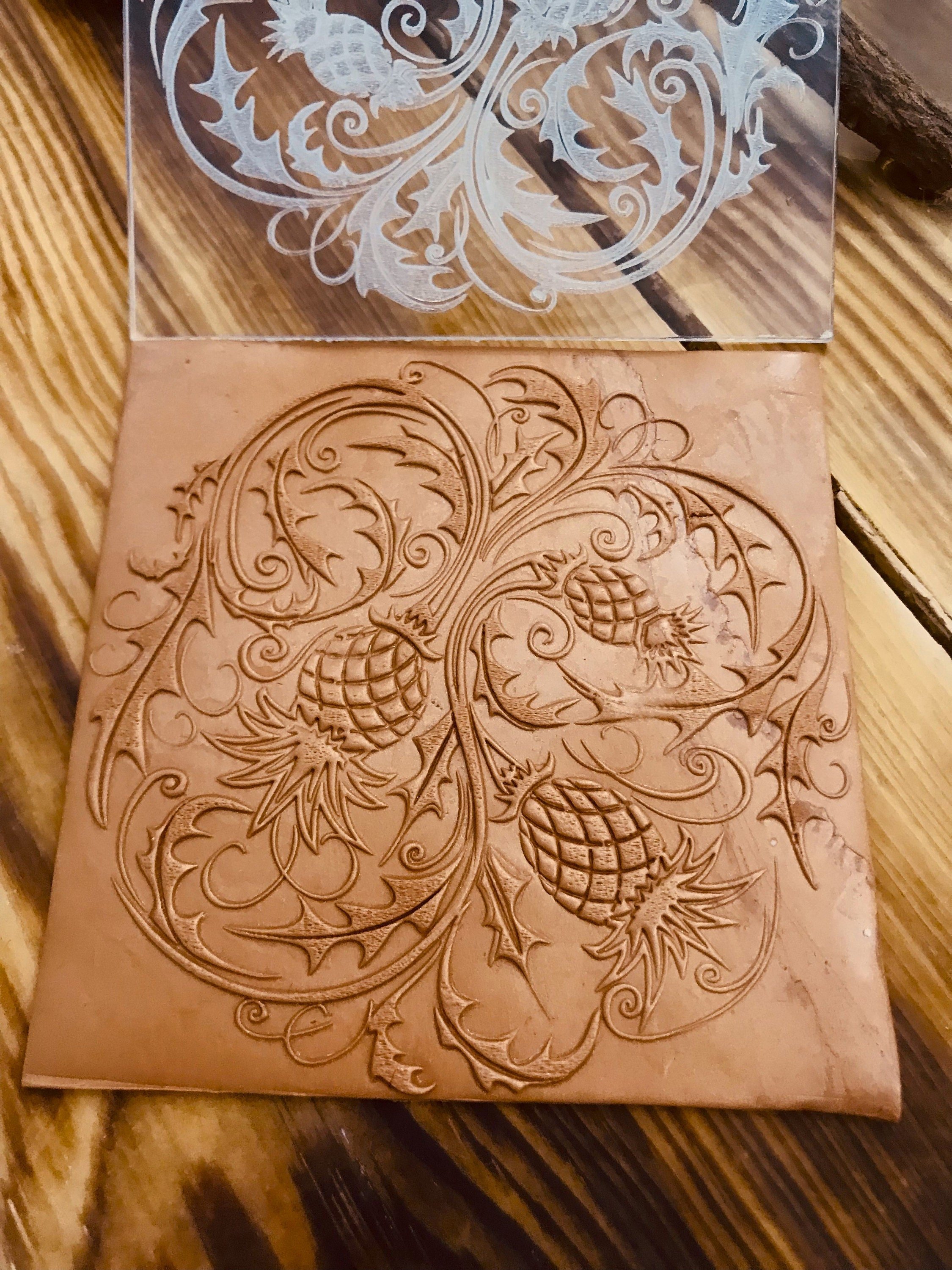 Thistle Pattern Polymer Clay And Fondant Stamp,Embossing Stamp For Polymer Clay, Ceramic , Fondant Stamp, Cookie Embosser, Stamp