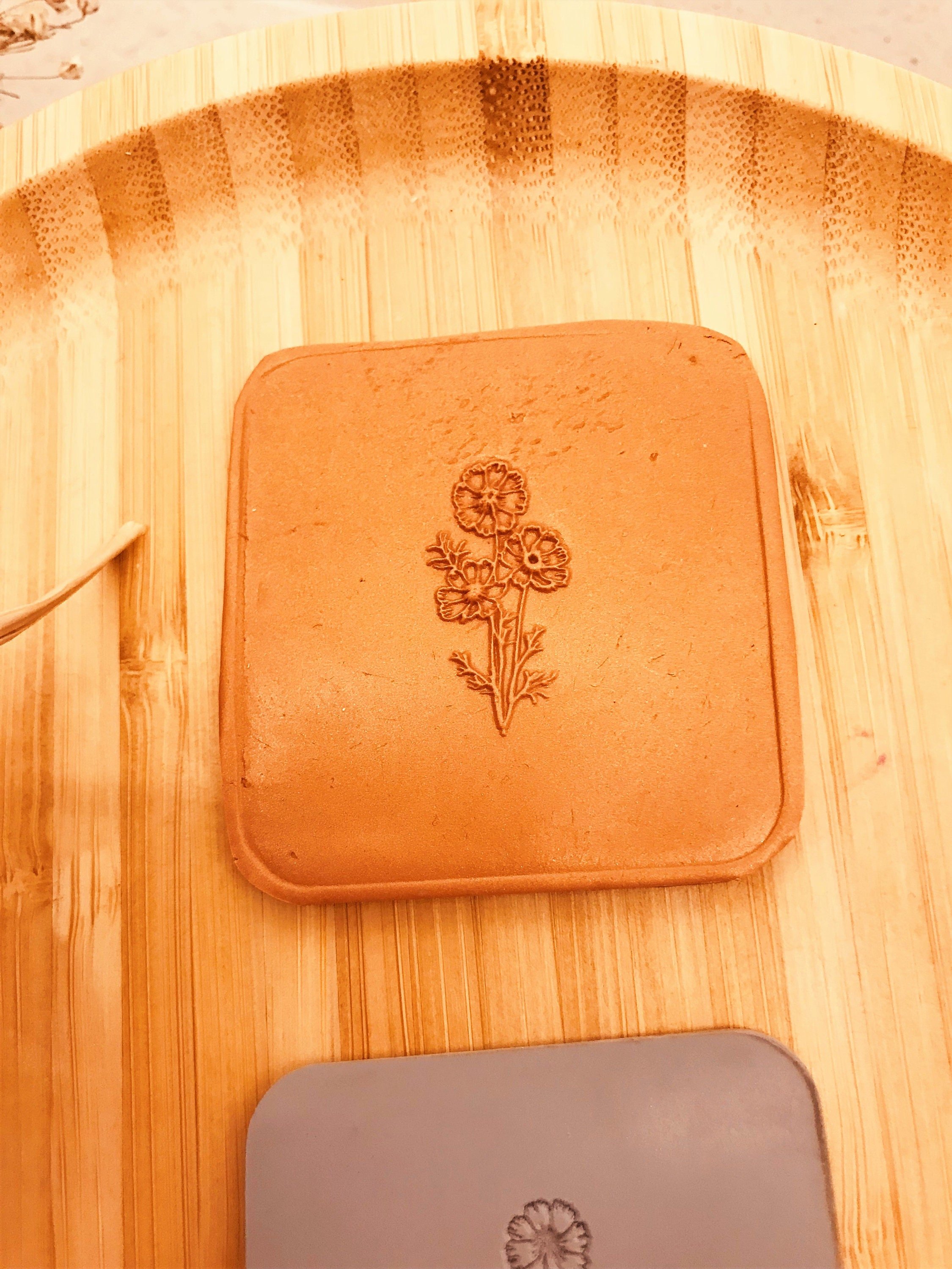 Little Daisy Rubber Texture Mat⎥Polymer Clay Tools⎥Earring Making⎥Hand Roller⎥Clay Texture Tool⎥Jewellery Tools