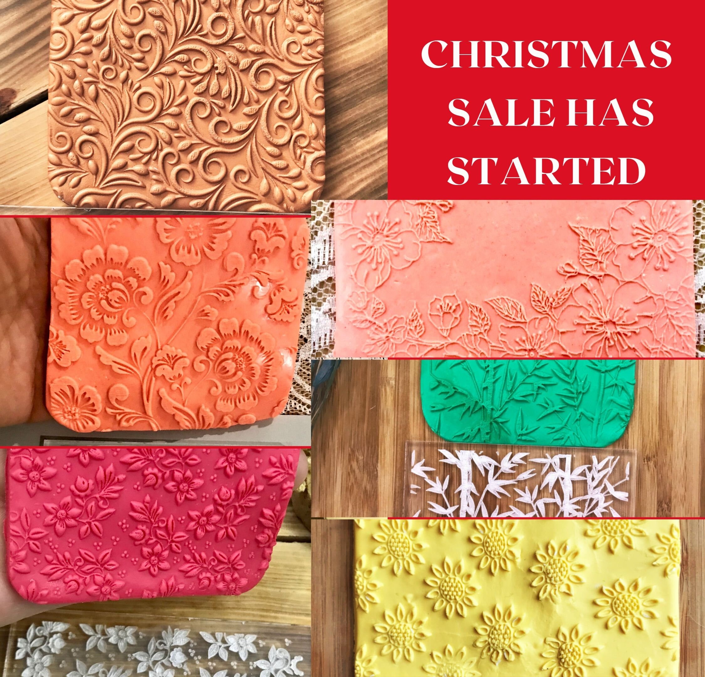 Baroque2 Pattern Texture Mat | Polymer Clay Debossing Stamp | Rubber or Acrylic Texture Sheet for Jewelry, Crafts, and Cake Decorating