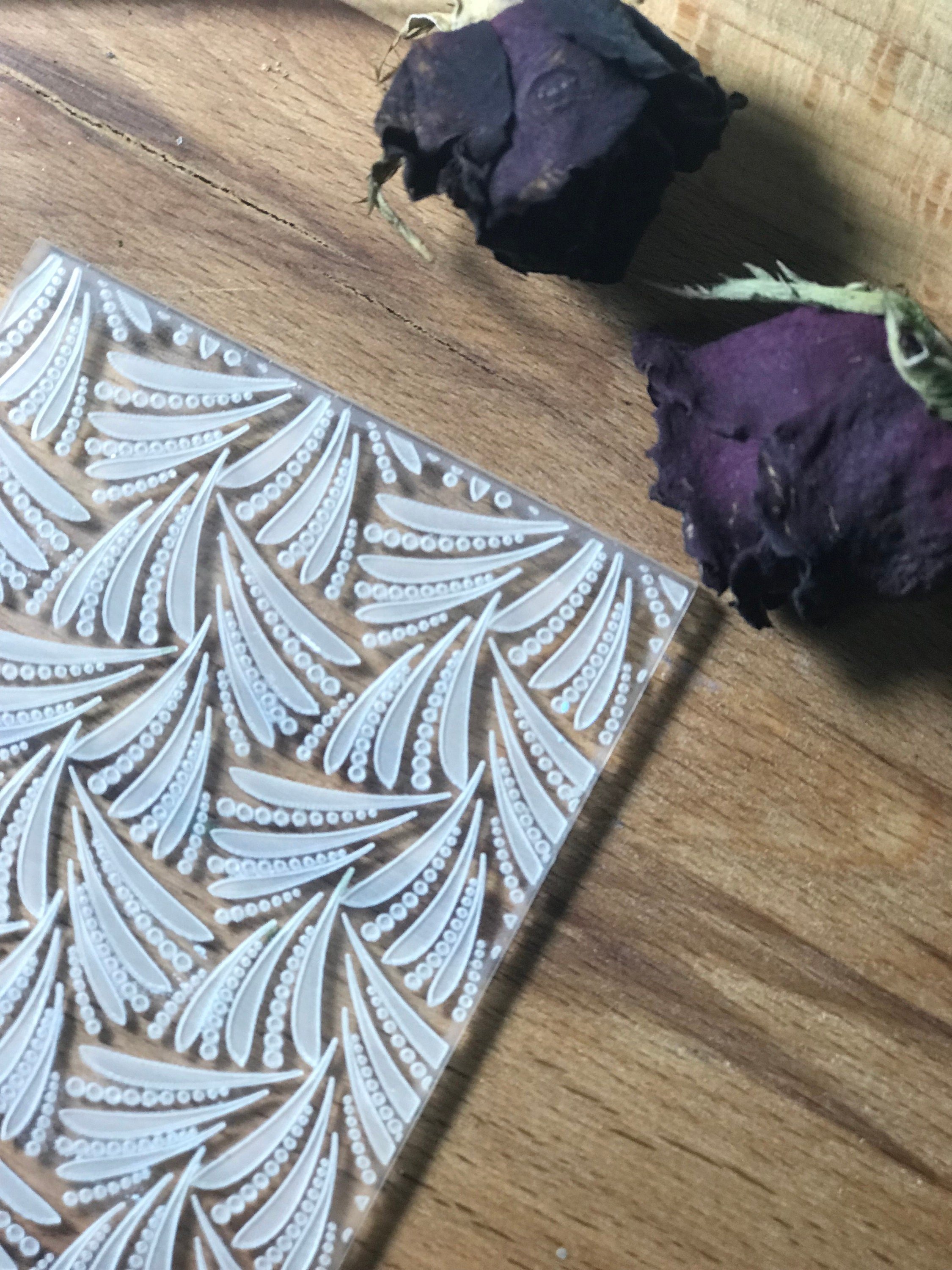 Lace Pattern Embossing Stamp for Polymer Clay, Texture Sheet, Bride Earring Pattern, Ceramic Pattern Supplies, Texture Plate
