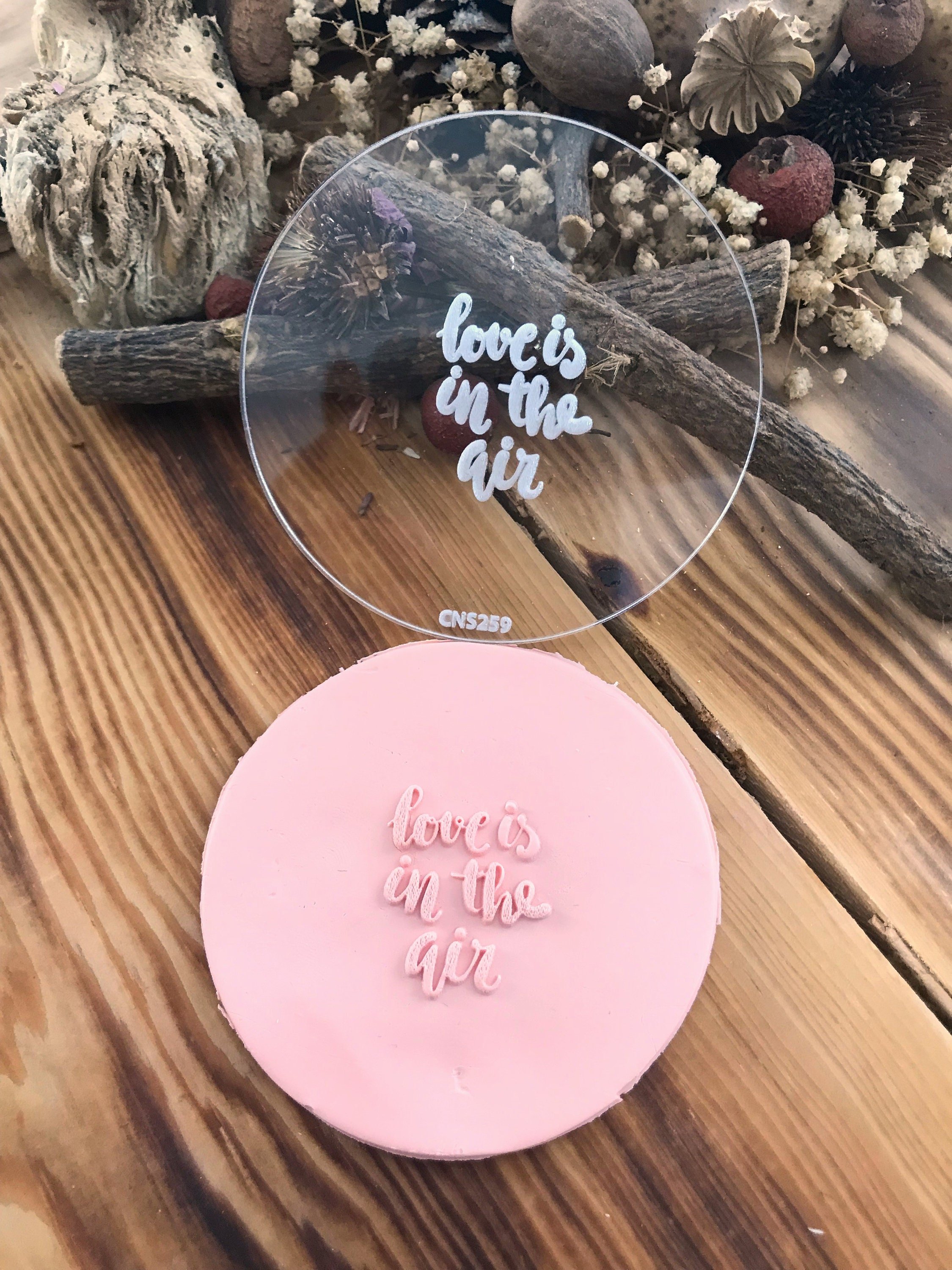 Love Is In The Air Acrylic Texture Stamp for Polymer Clay, Embossing Stamp For Polymer Clay, Texture Sheet, Clay Stamp, Pottery Tools