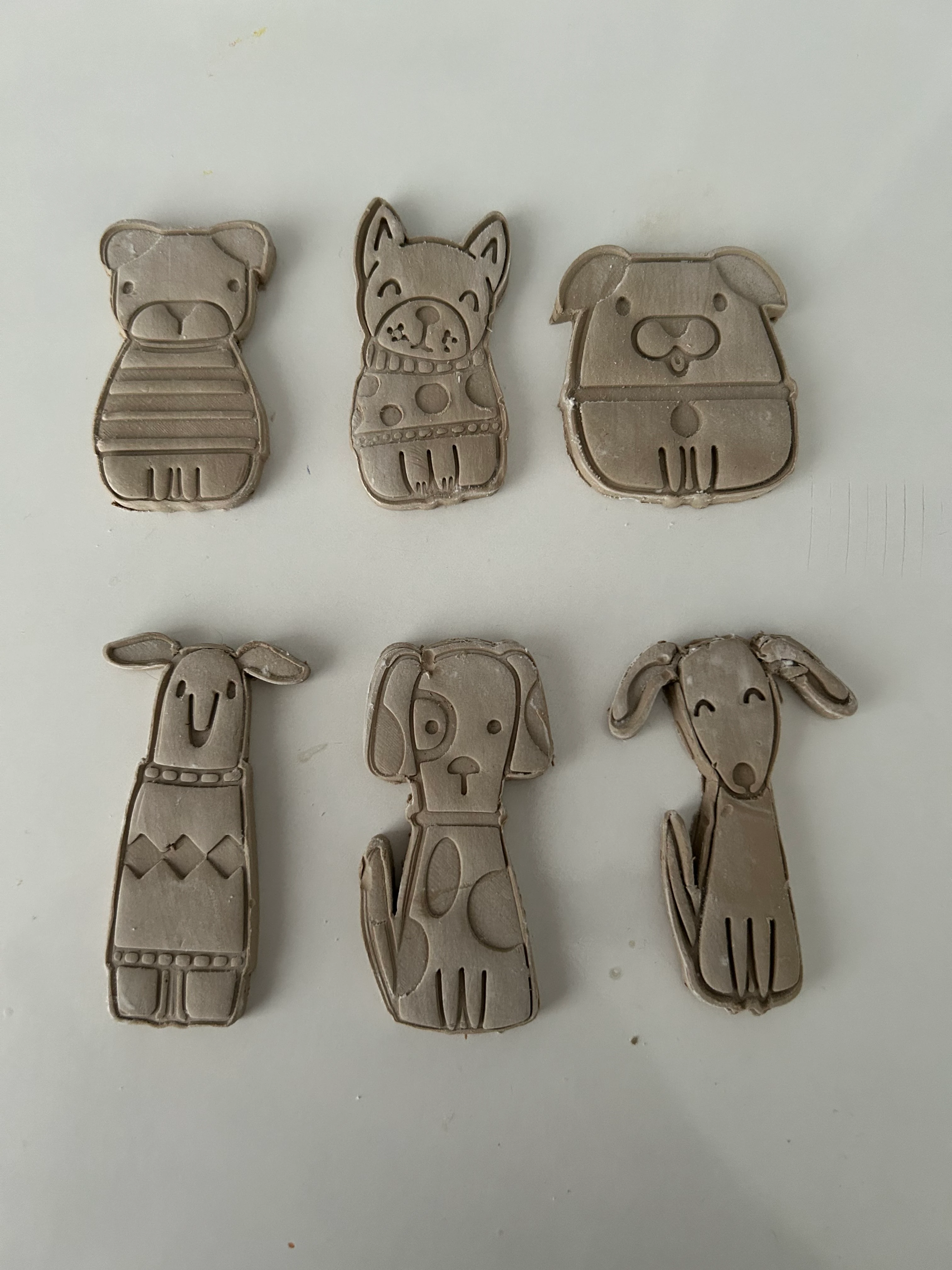 Paw Pals – 6'lı Köpek Damga ve Kesici Seti |Kurabiye|Seramik| Polimer Kil & Hava ile Kuruyan Kil İçin