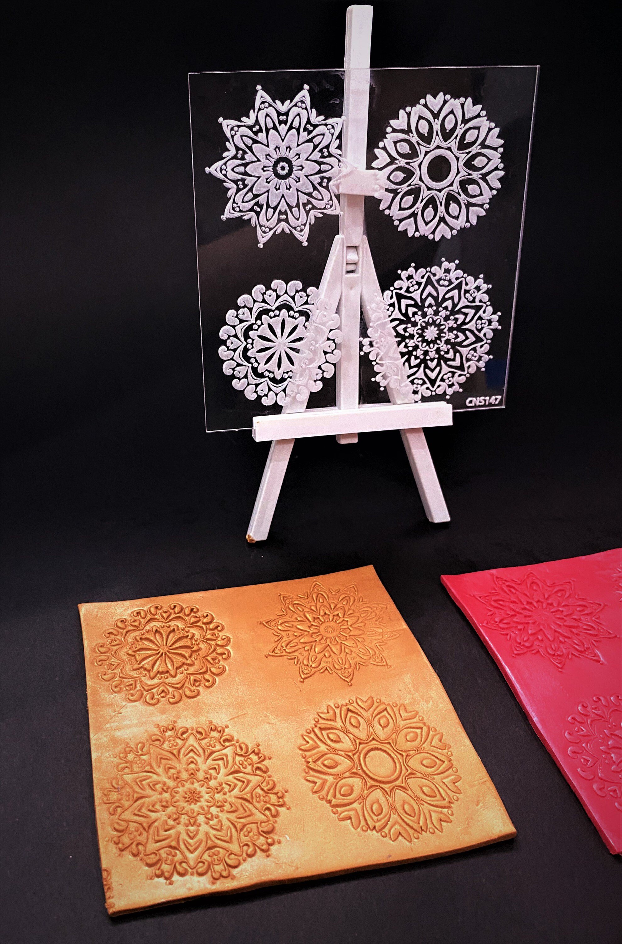 Mandala Texture Mat for Polymer Clay, Texture Sheet, Acrylic clay tool, Mandala Pattern, Ceramic Tools, Texture Plate, Polymer Clay Tool