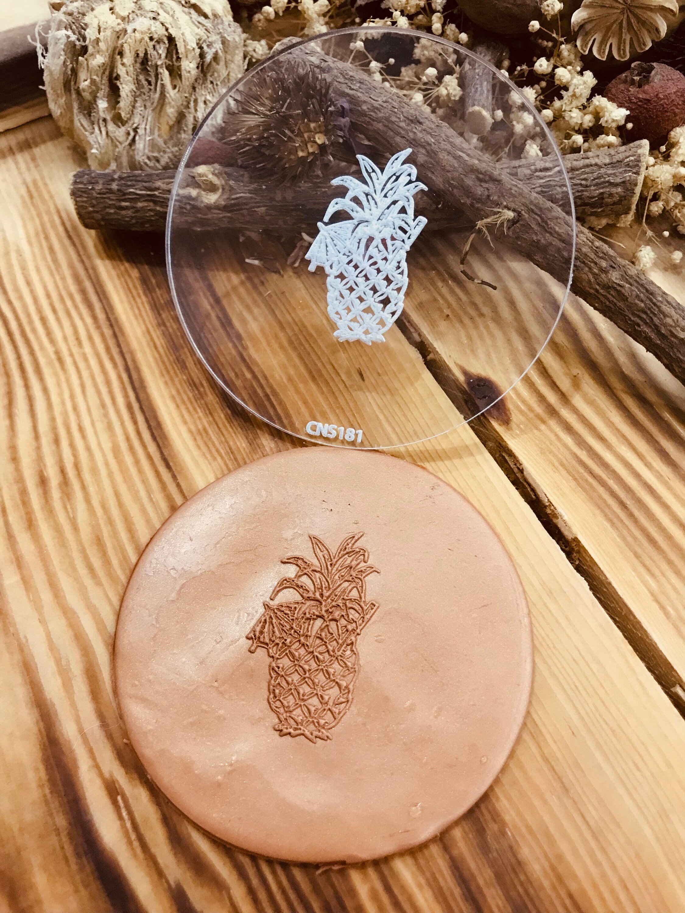 Pineapple Pattern Texture Mat, Debossing Stamp, Acrylic clay texture tool, Texture Sheet,Ceramic Supplies, Texture Plate