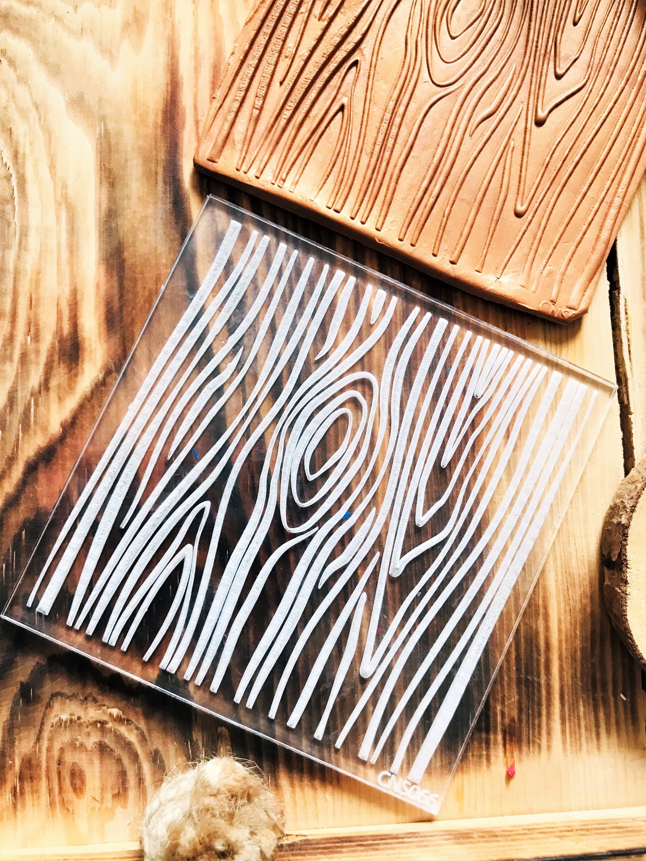Wood Grain Texture Mat, Polymer Clay Debossing Stamp, Acrylic clay tool, Tree Texture Sheet, Pottery Tools, Ceramic Supplies, Texture Plate