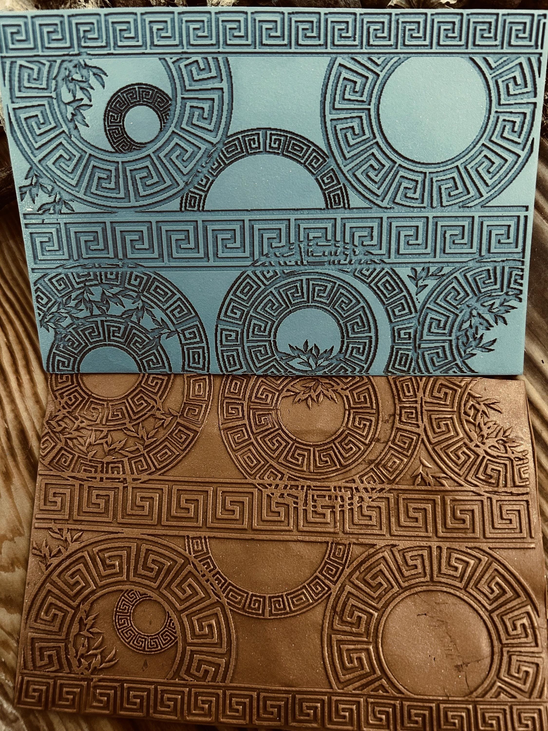 Round Border Pattern Rubber Texture Mat 10*10Cm⎥Polymer Clay Tools⎥Earring Making⎥Hand Roller⎥Clay Texture Tool⎥Jewellery Tools