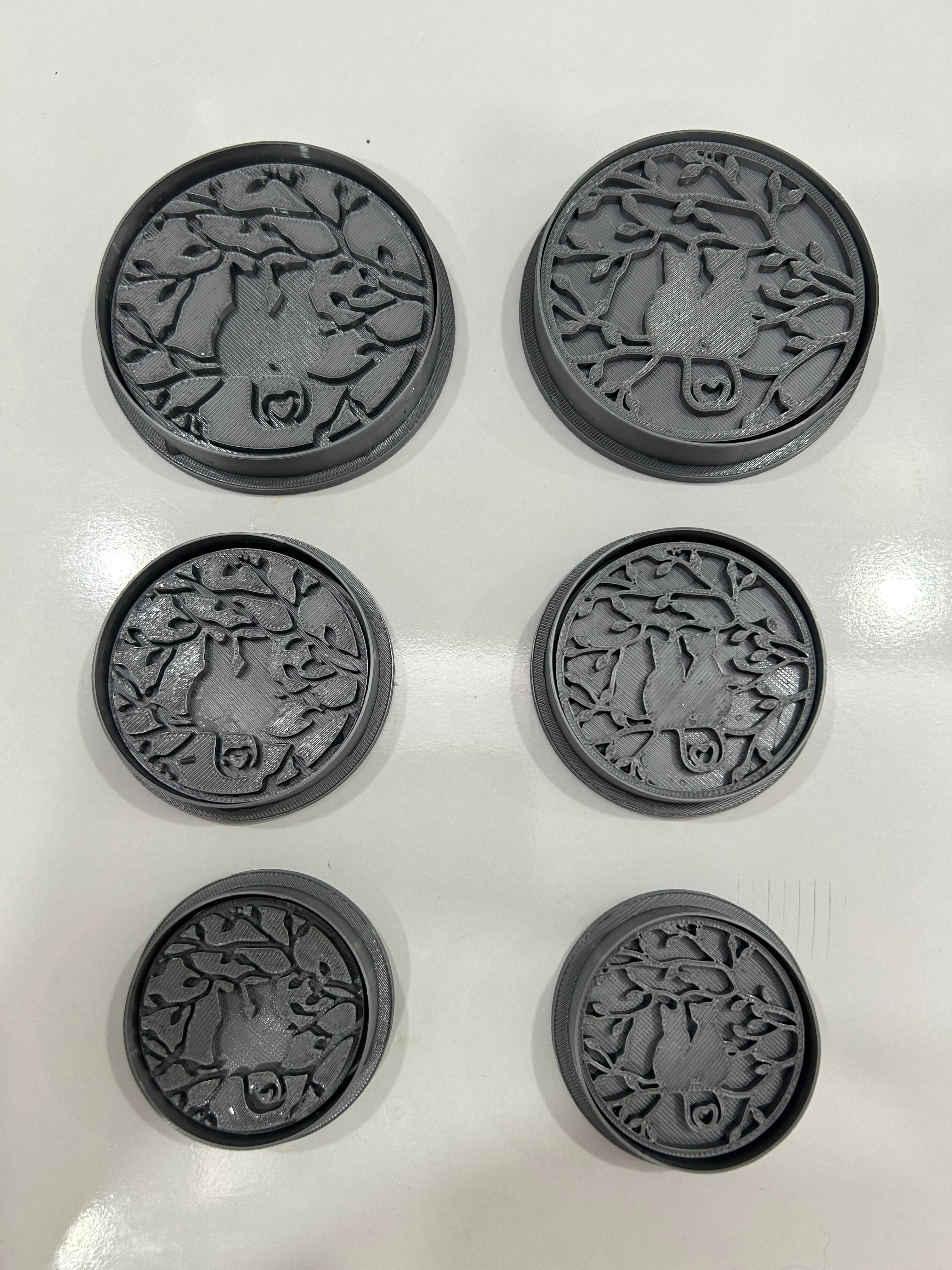 Ağaçta İki Kedi Damga ve Kesici – Kabartma & Stamp – İki Farklı Baskı Türü