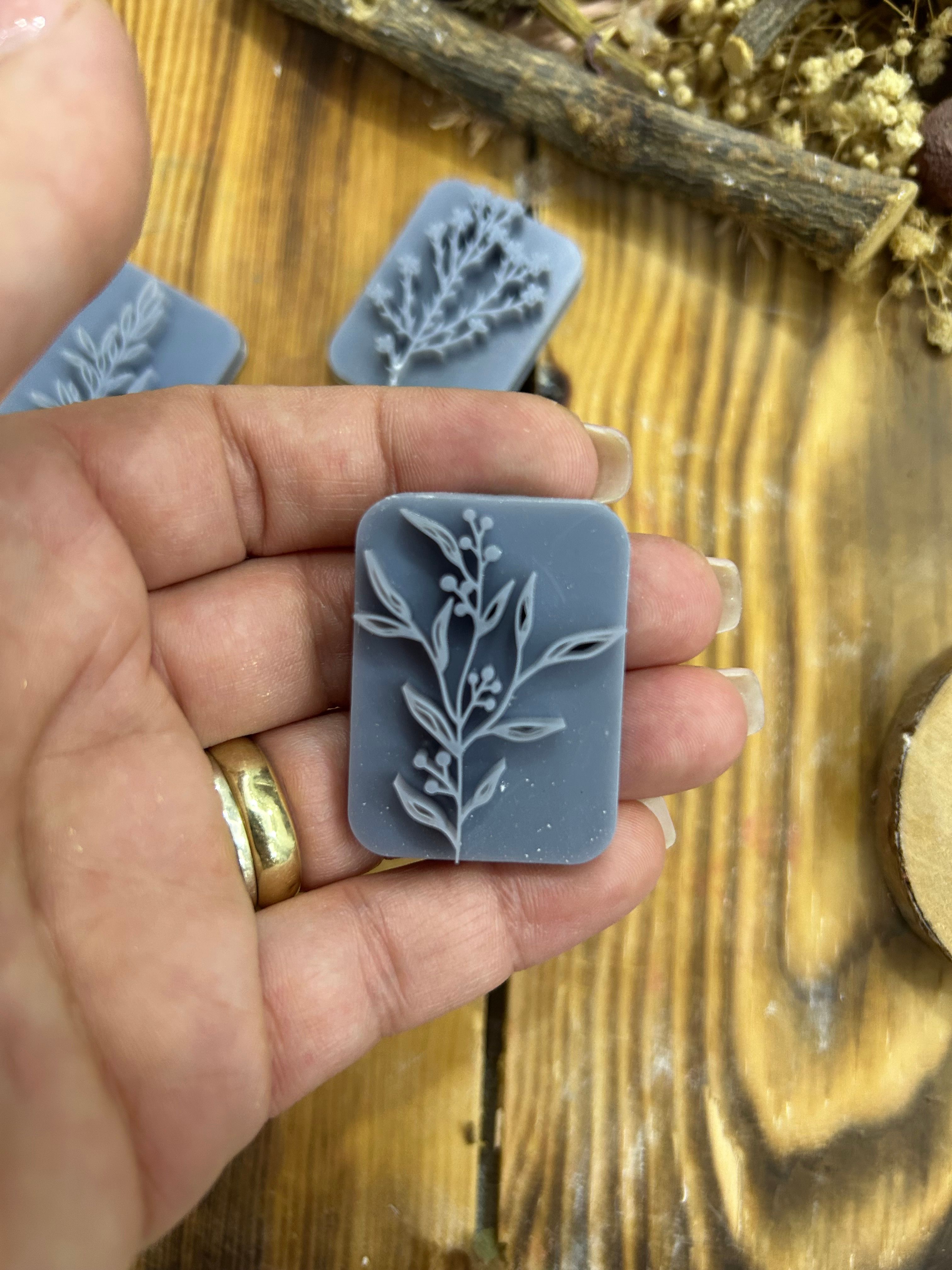 🌸 5-in-1 Floral Deboss Stamp Set – Perfect for Polymer Clay, Soap, Ceramics & Baking! 🌸