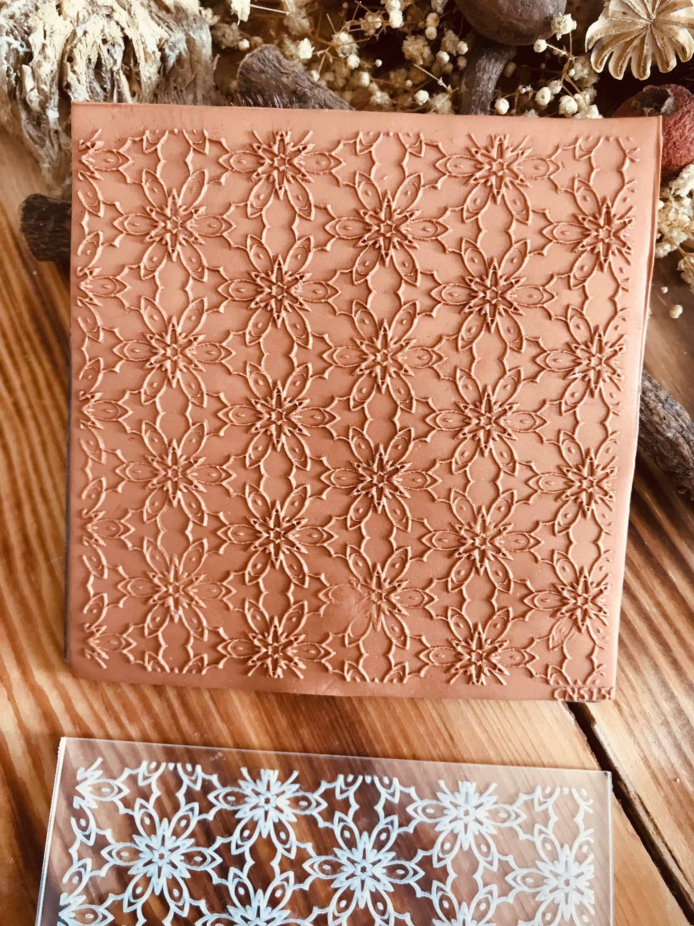 Baroque5 Pattern Texture Mat | Polymer Clay Debossing Stamp | Rubber or Acrylic Texture Sheet for Jewelry, Crafts, and Cake Decorating