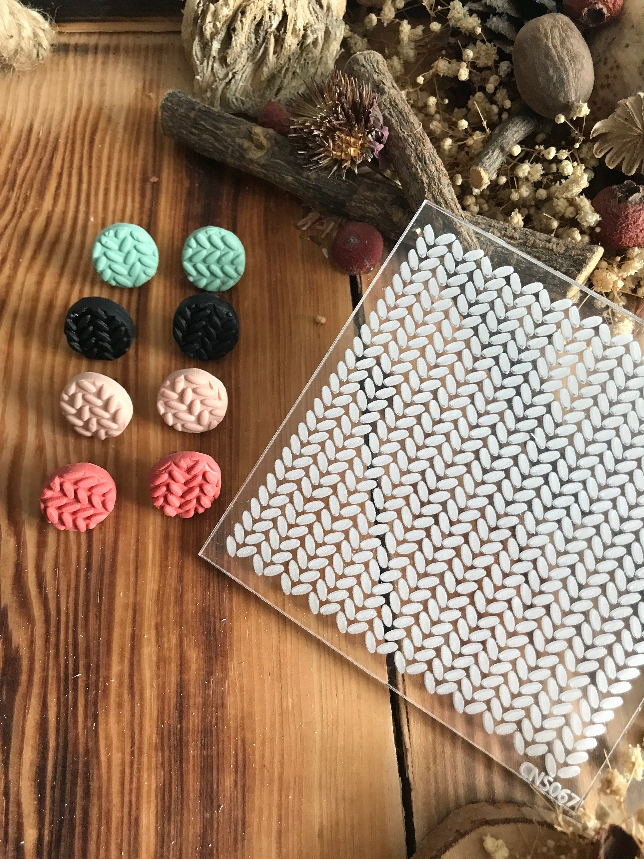 Polymer Clay Knit Texture Mat, Knit Tecture Sheet, Embosser Stamp, Acrylic texture tool, Texture Sheet, Ceramic Supplies, Clay Impression