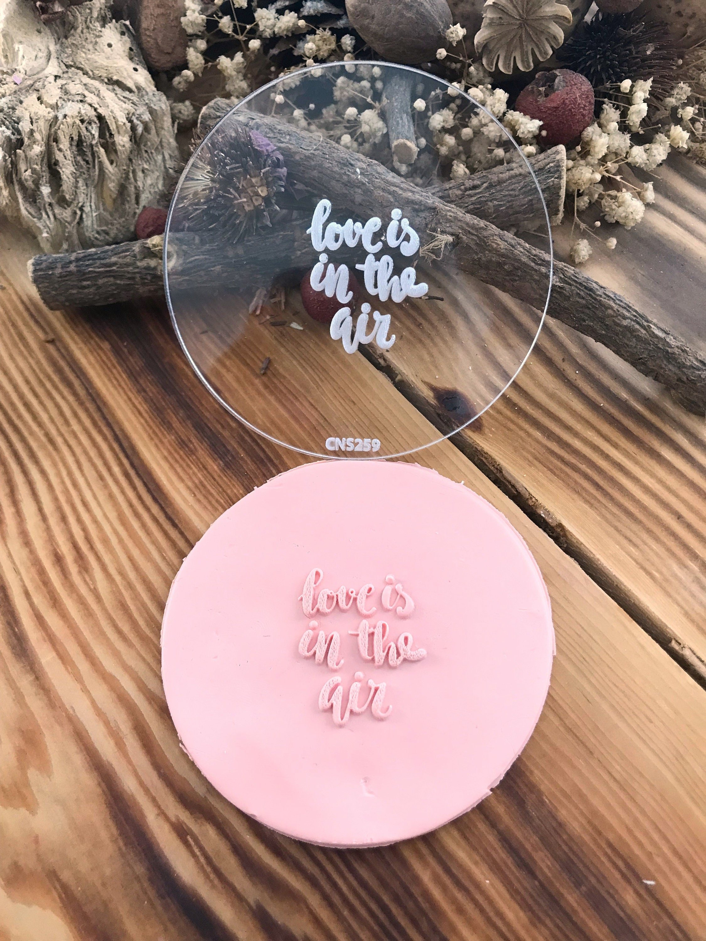 Love Is In The Air Acrylic Texture Stamp for Polymer Clay, Embossing Stamp For Polymer Clay, Texture Sheet, Clay Stamp, Pottery Tools