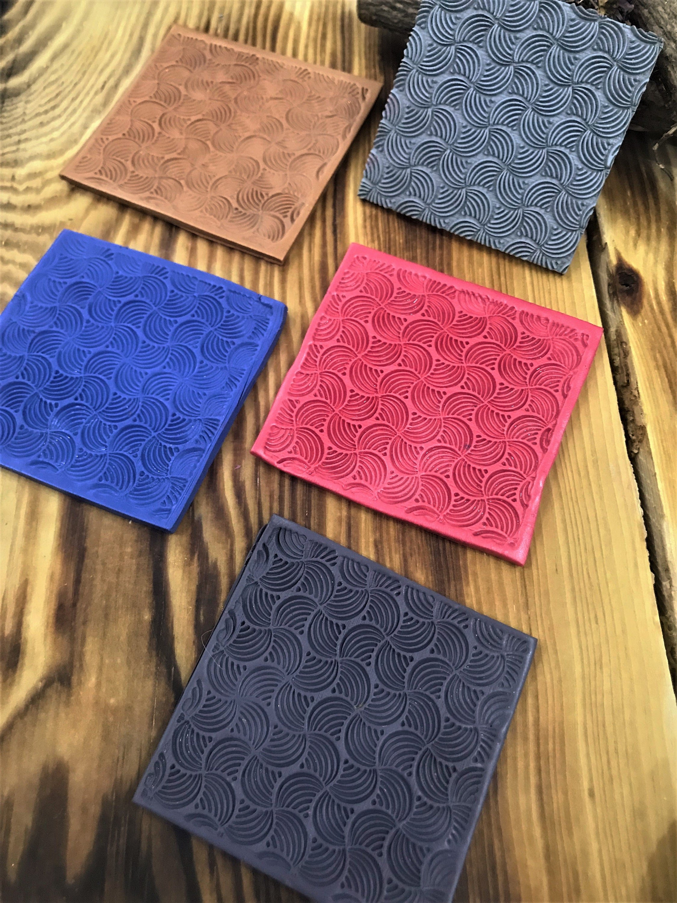 Geometric Pattern Texture Mat for Polymer Clay – Rubber Texture Sheet for Earrings & Jewelry | Flexible Clay Tool for Air Dry Clay & Crafts