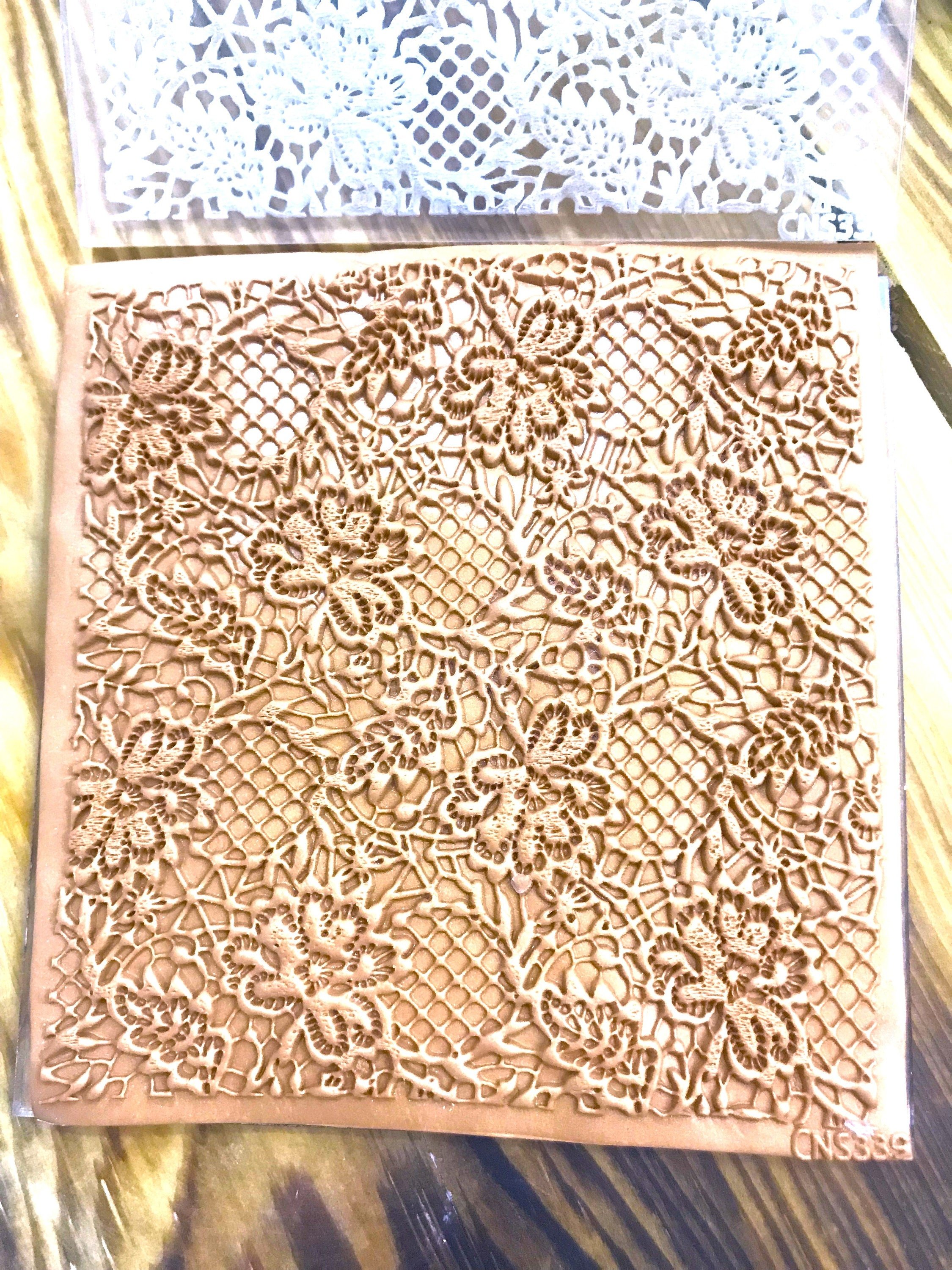 Rose Pattern Acrylic Texture Mat, Debossing Stamp,Halloween, Acrylic Texture, Polymer Clay Texture Sheet, Ceramic Earring Supplies