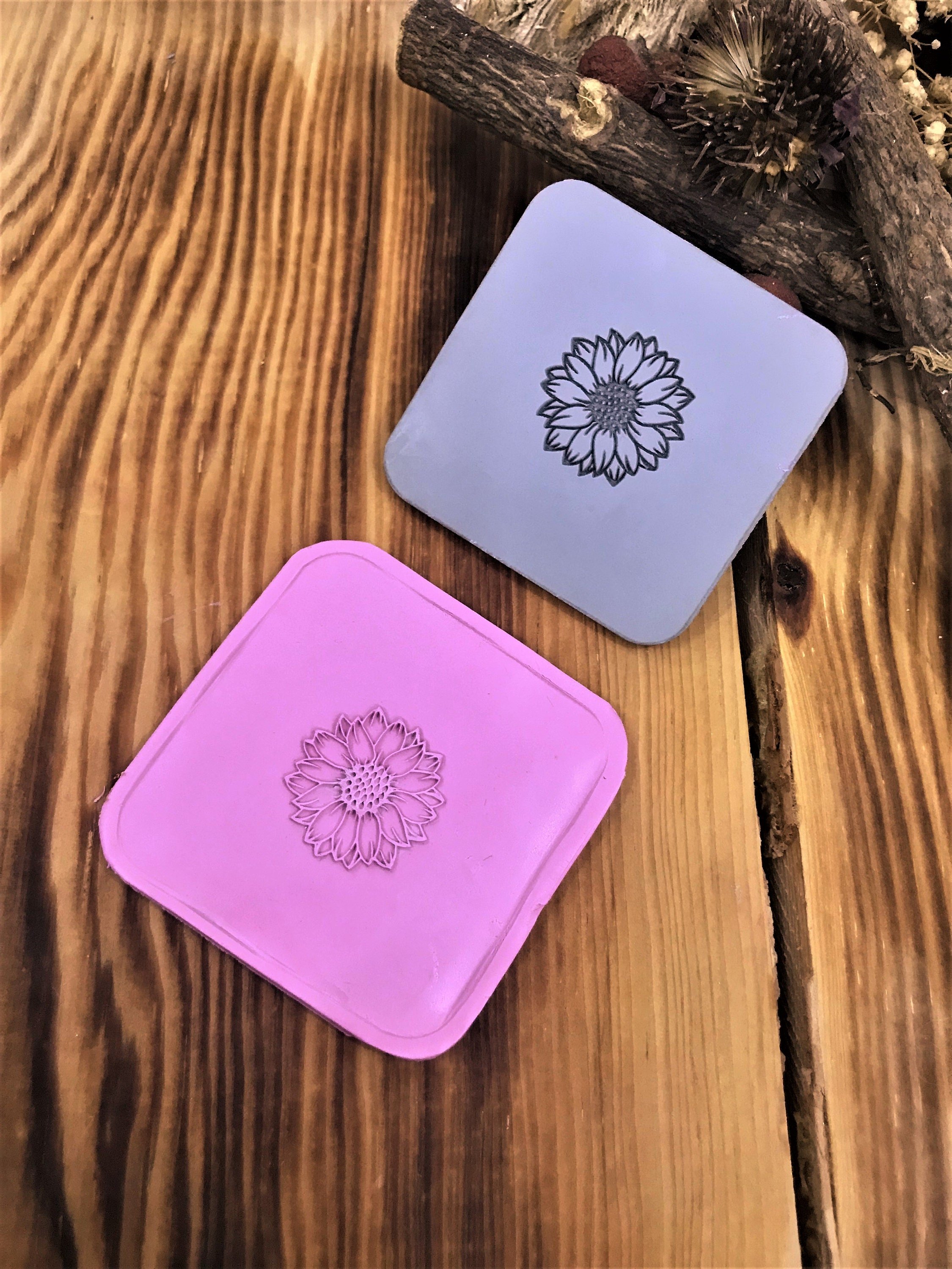 Sunflower/Daisy Pattern Rubber Texture Mat⎥Polymer Clay Tools⎥Earring Making⎥Hand Roller⎥Clay Texture Tool⎥Jewellery Tools
