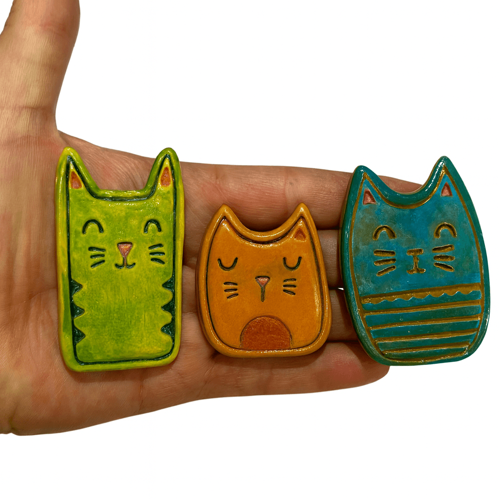 Whisker Friends Kedi Kesici ve Damga Seti – Seramik, Polimer Kil, Hava ile Kuruyan Kil, Sabun ve El İşleri için 6 Sevimli Kedi Tasarımı