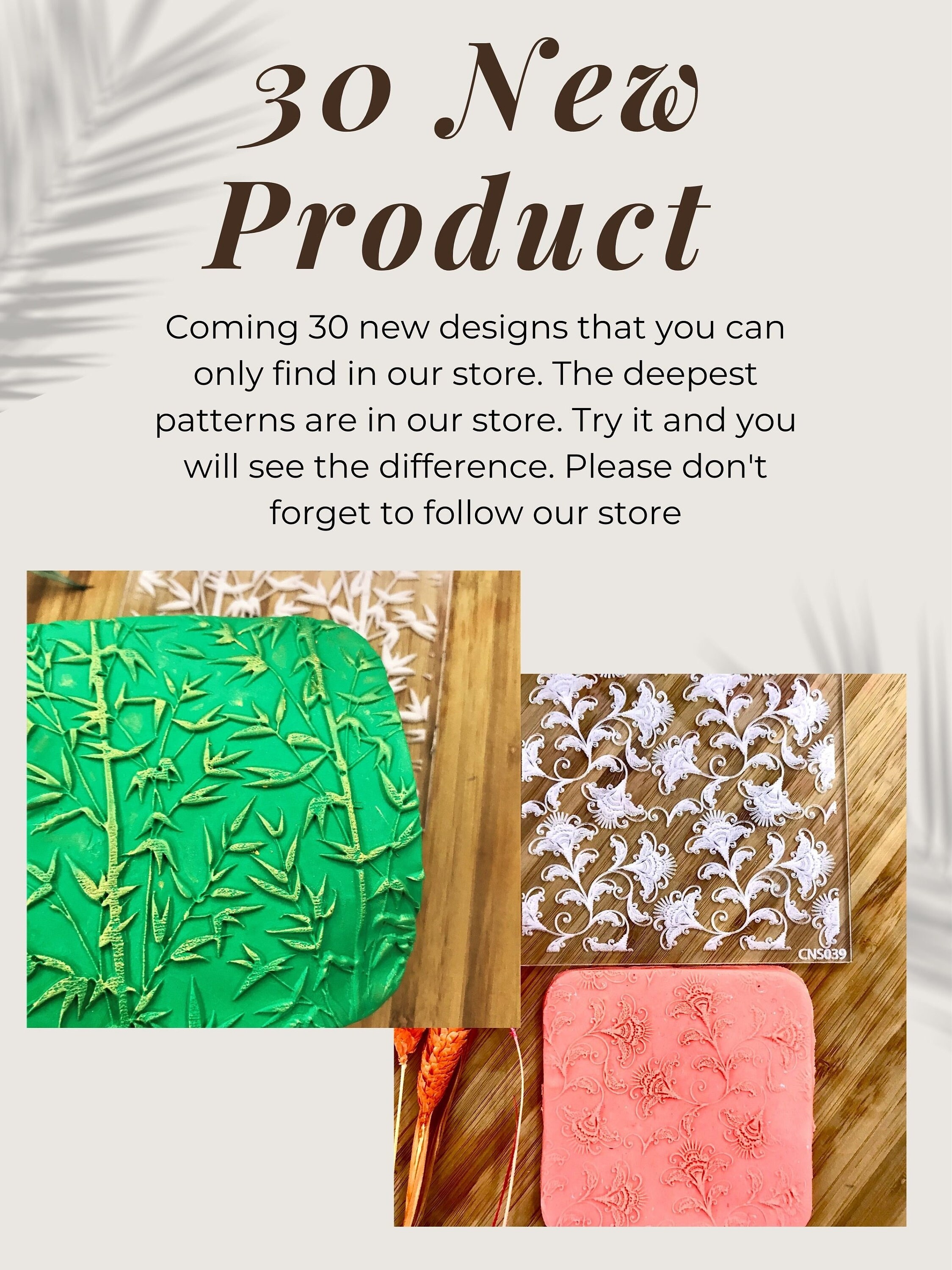 Palm Tree Texture Sheet for Polymer Clay,  Clay Stamp, Acrylic clay tool, Texture Sheet, Ceramic Supplies, Texture Plate