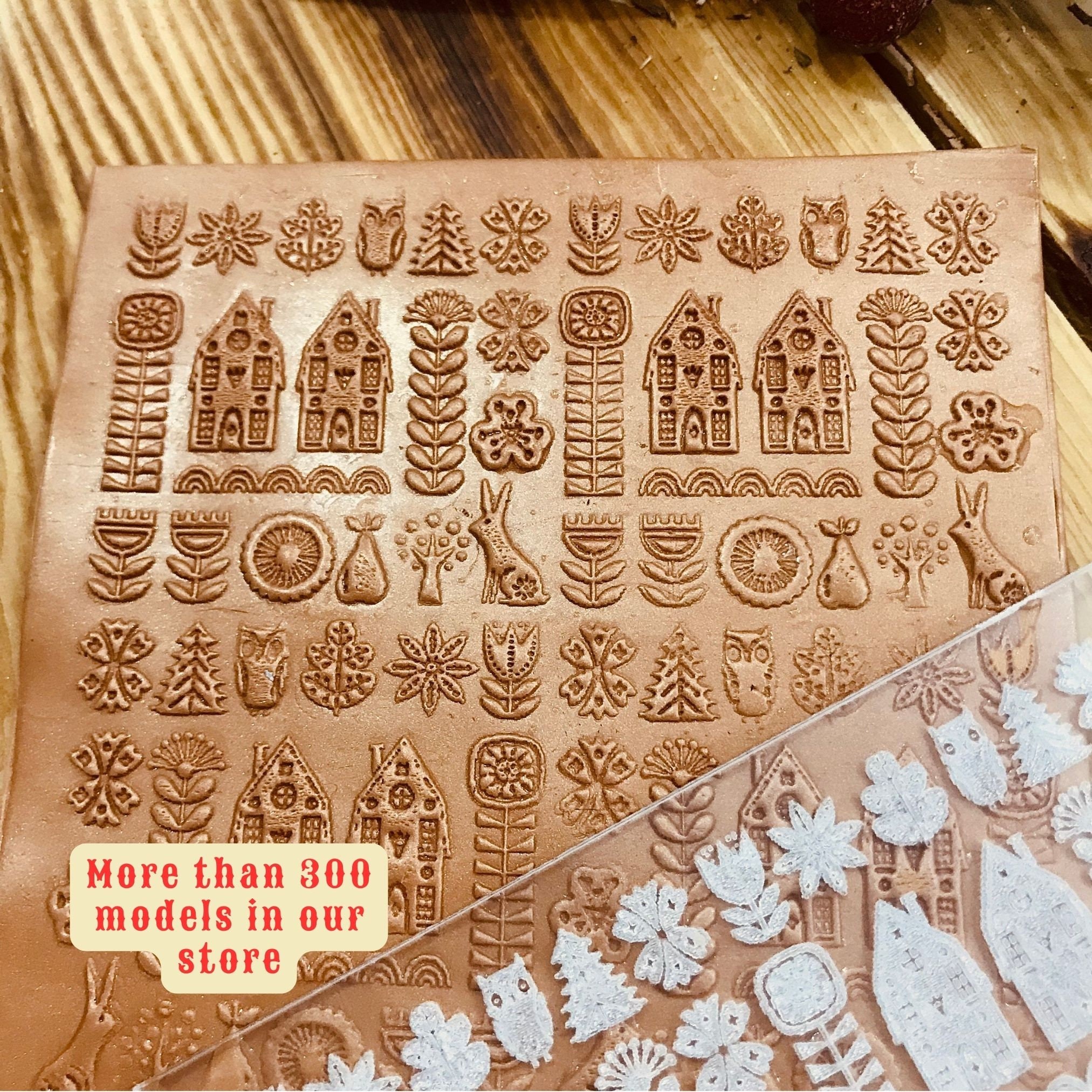 Ornamental Acrylic or Rubber Embossing Stamp For Polymer Clay, Ceramic ,Fondant Stamp, Cookie Embosser, Cookie Stamp, Acrylic texture tool