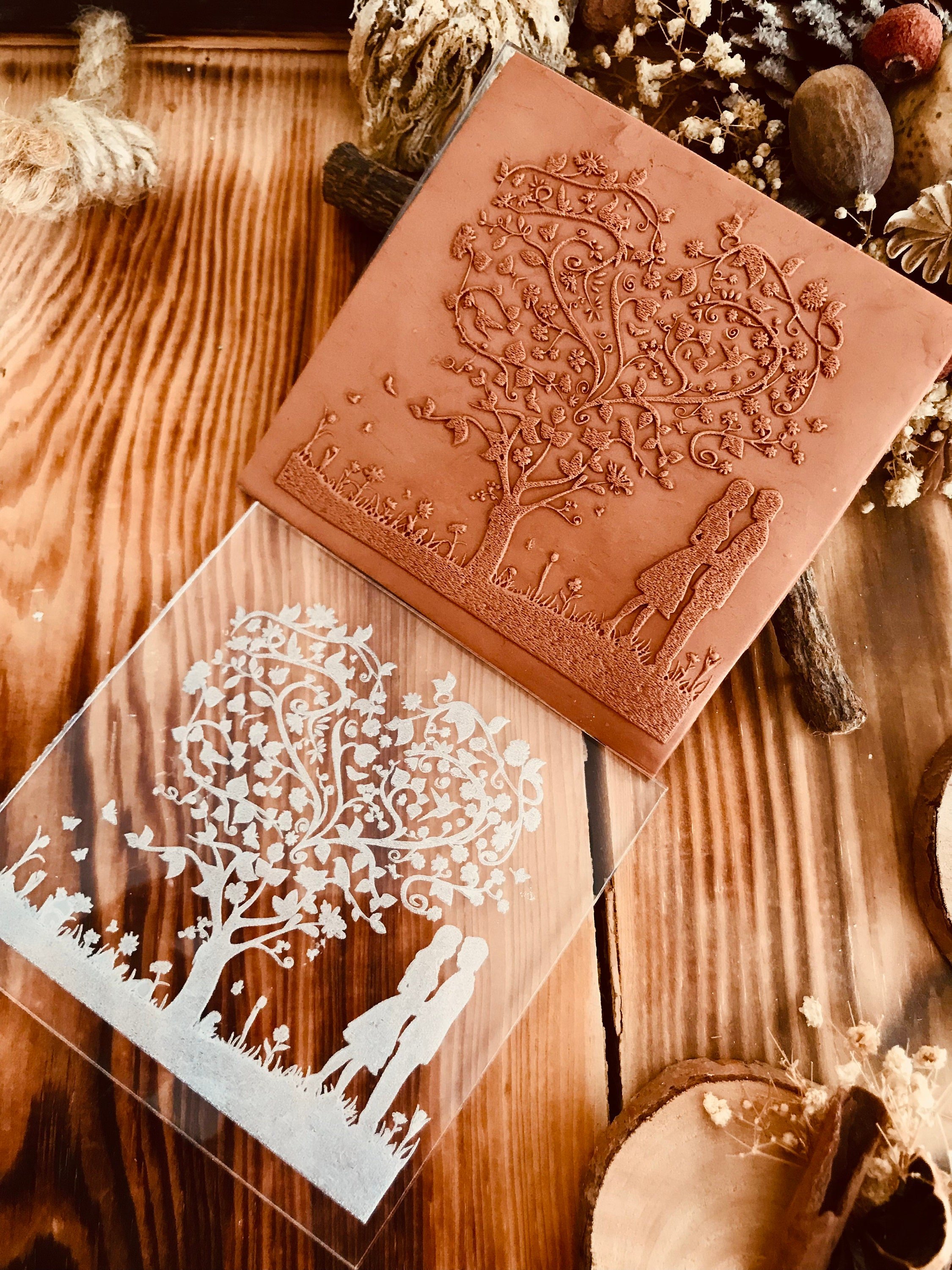 Valentine, Wedding, Bride Acrylic Embossing Stamp For Polymer Clay, Ceramic ,Fondant  Cookie Embosser, Cookie Stamp, Acrylic texture tool