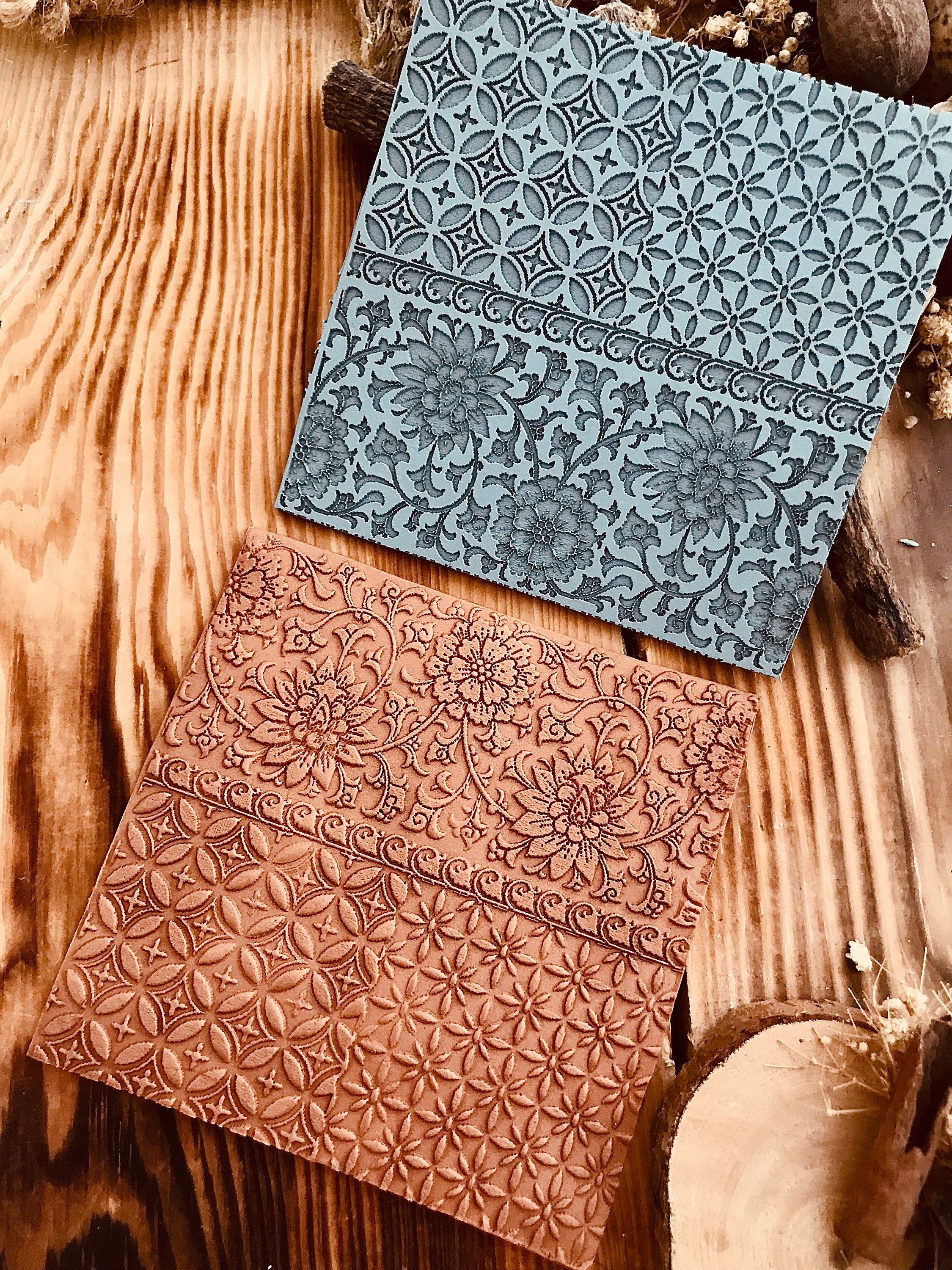 Spanish Tile Pattern Rubber Texture Mat 10*10Cm⎥Polymer Clay Tools⎥Earring Making⎥Hand Roller⎥Clay Texture Tool⎥Jewellery Tools