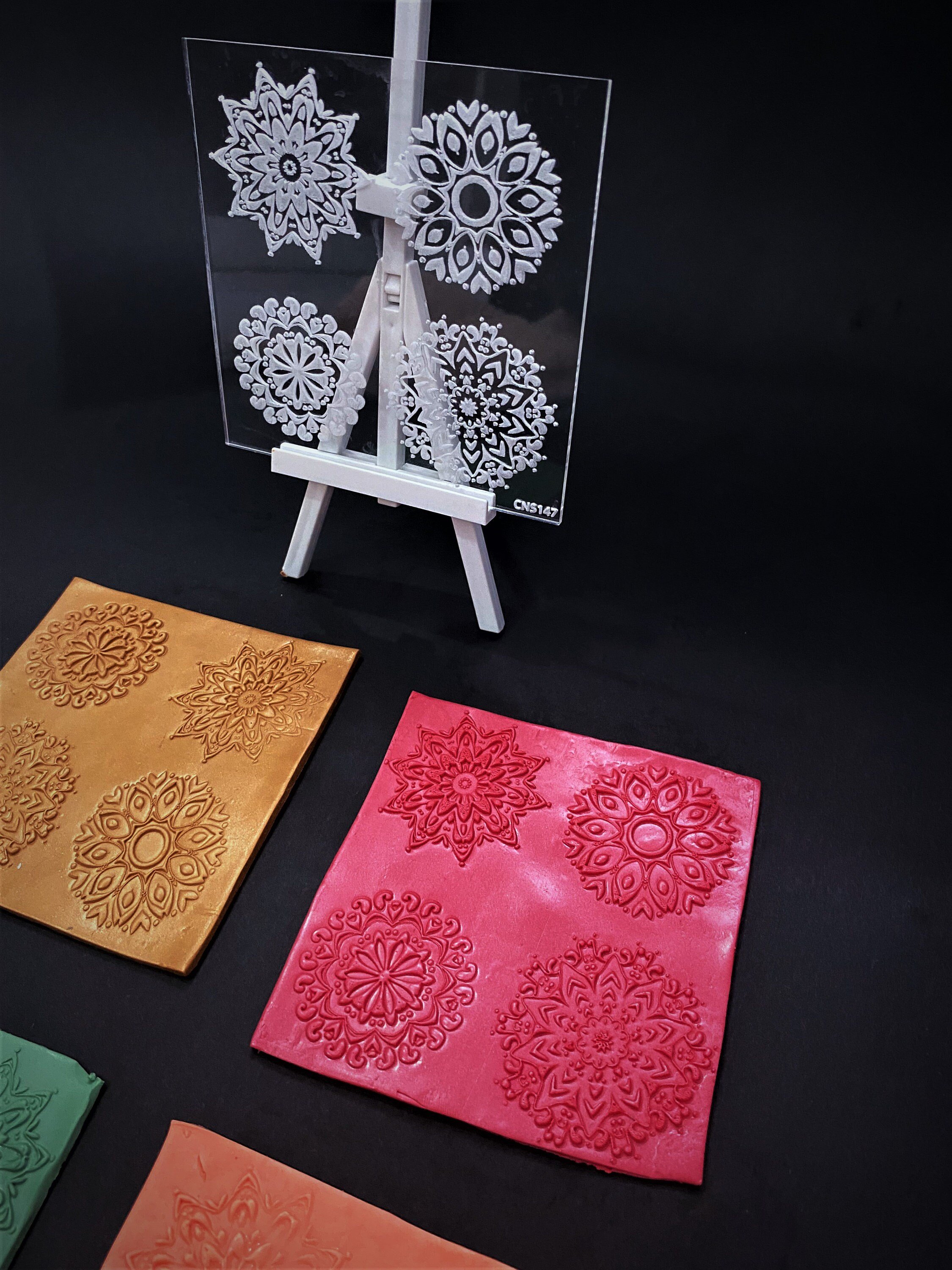 Mandala Texture Mat for Polymer Clay, Texture Sheet, Acrylic clay tool, Mandala Pattern, Ceramic Tools, Texture Plate, Polymer Clay Tool
