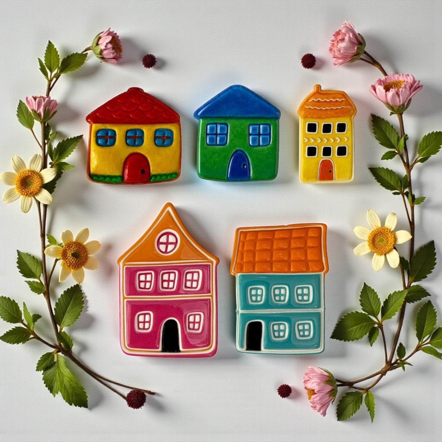 Gingerbread House Cutter & Stamp Set – 5 Designs Christmas Clay Tools