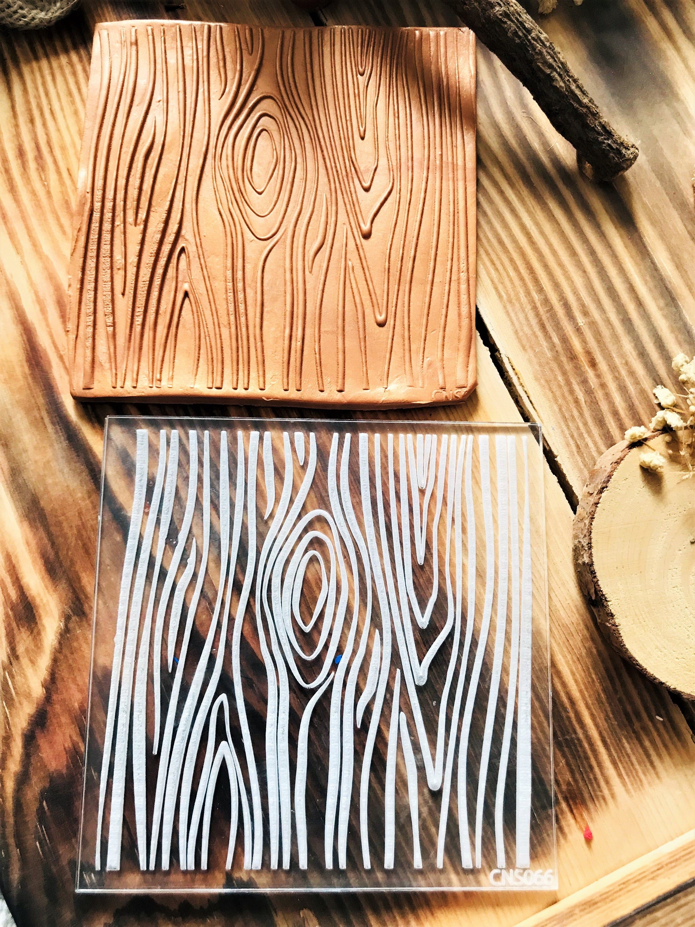 Wood Grain Texture Mat, Polymer Clay Debossing Stamp, Acrylic clay tool, Tree Texture Sheet, Pottery Tools, Ceramic Supplies, Texture Plate