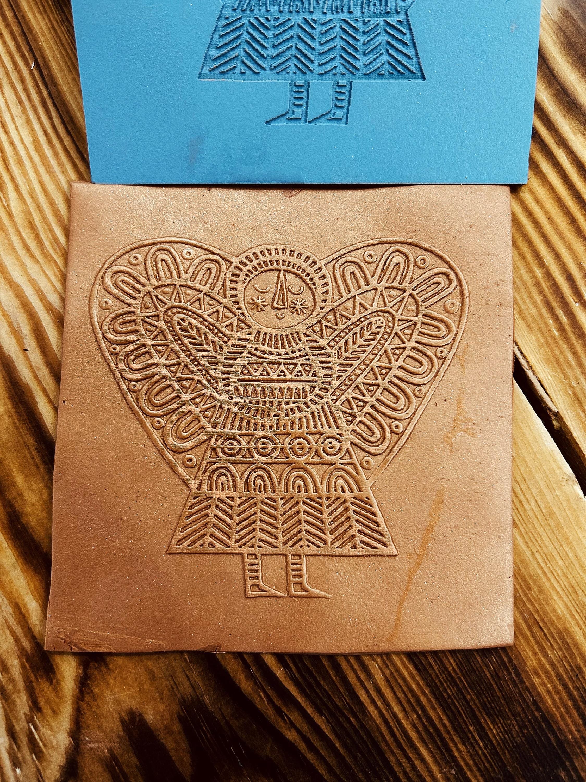 Angel Pattern Rubber Texture Mat – Polymer Clay Stamp for Jewelry Making, Ceramics, Fondant | Deep Engraved Mat | 7x7cm, 10x10cm, 14x14cm