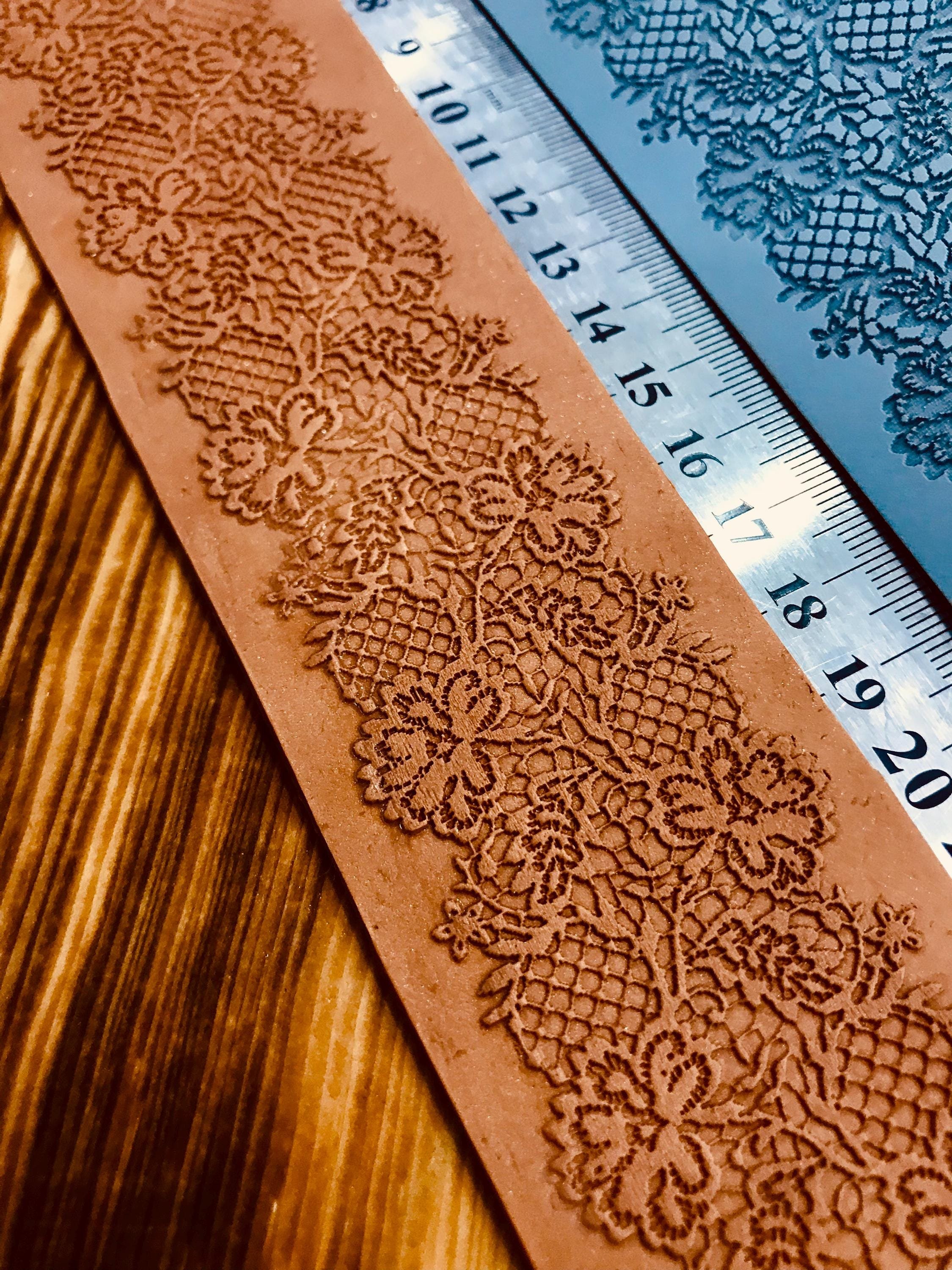 Lace Border 5*29cm Lace Pattern Rubber Texture Mat for Polymer Clay & Ceramic Projects