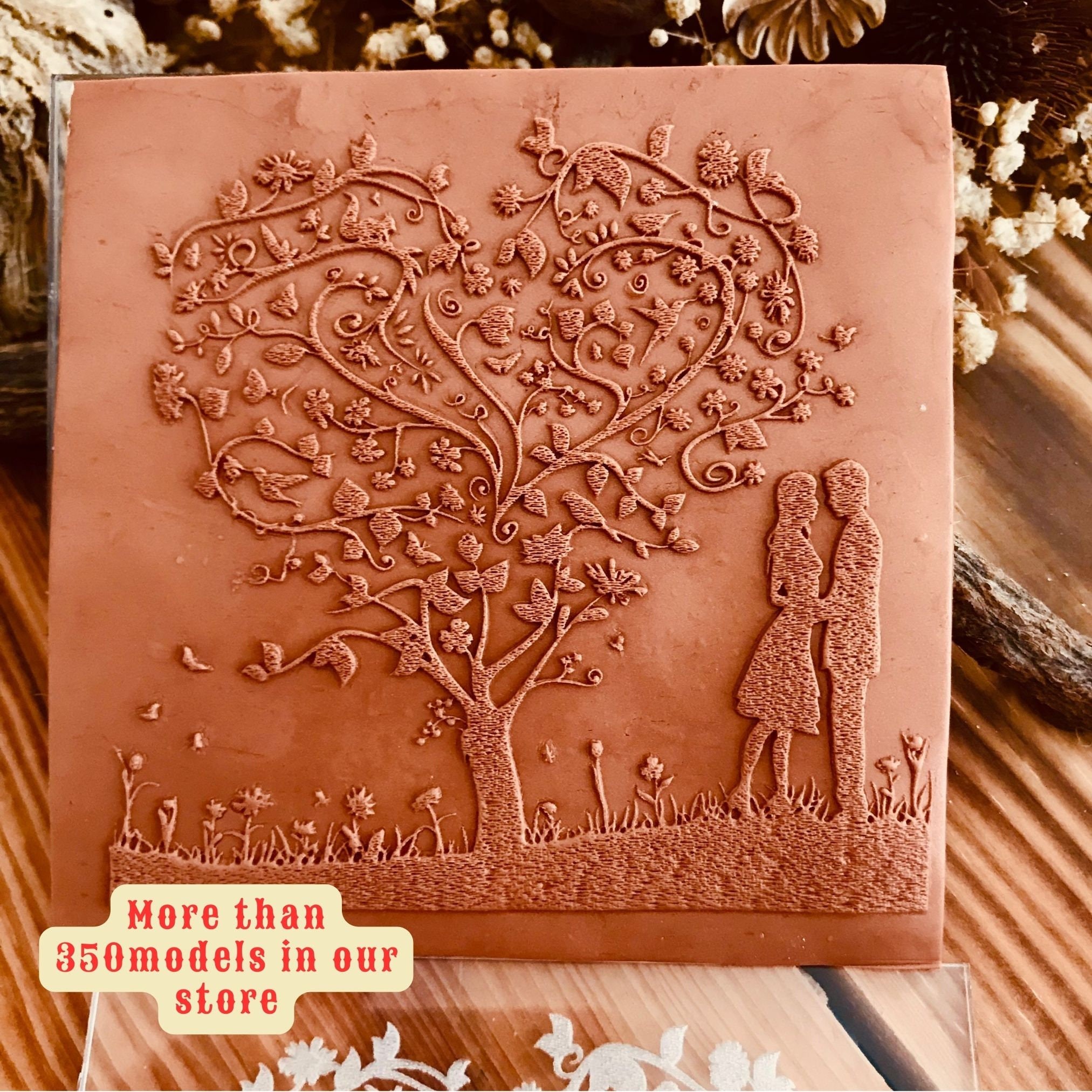 Valentine, Wedding, Bride Acrylic Embossing Stamp For Polymer Clay, Ceramic ,Fondant  Cookie Embosser, Cookie Stamp, Acrylic texture tool