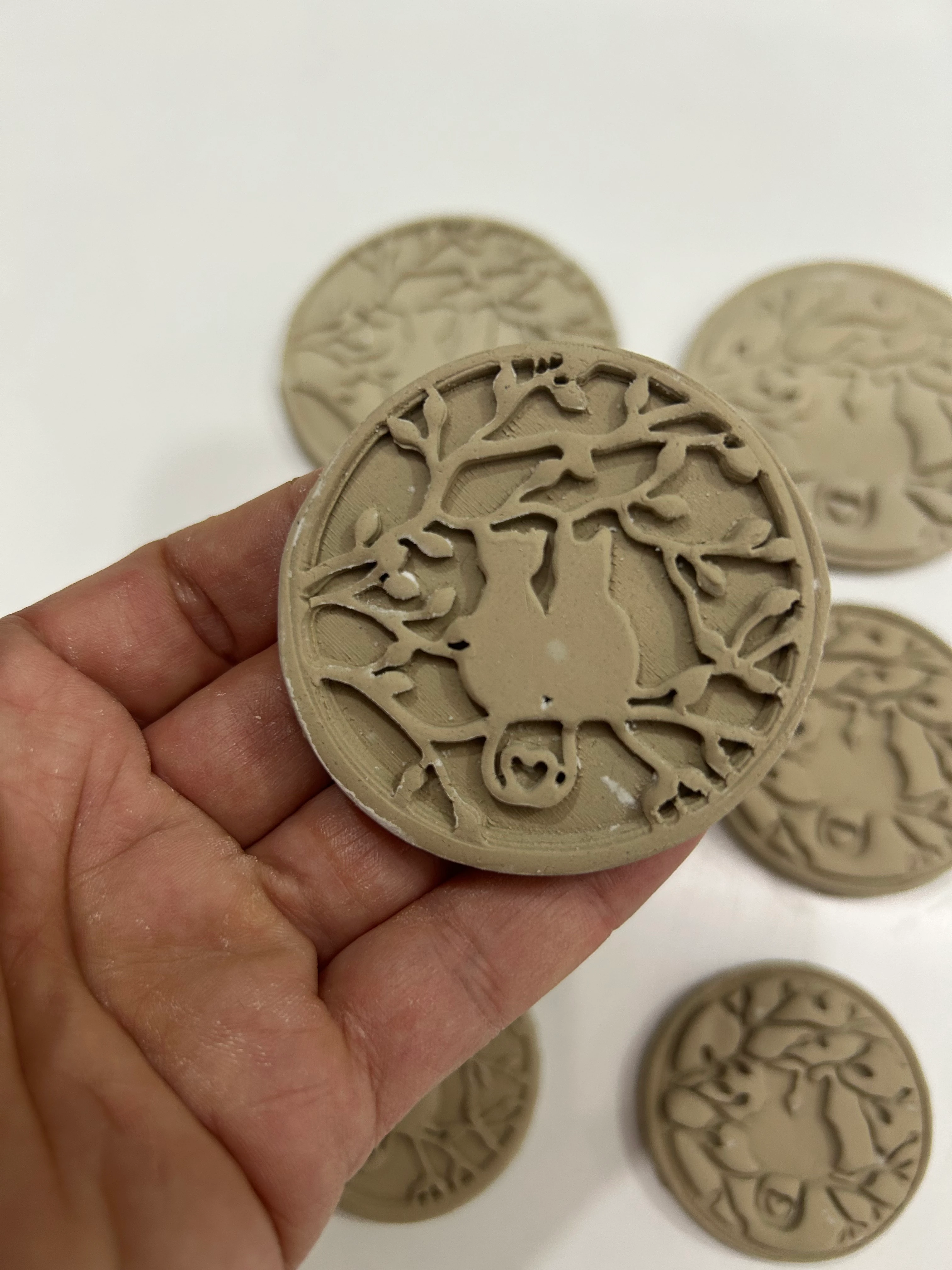 Ağaçta İki Kedi Damga ve Kesici – Kabartma & Stamp – İki Farklı Baskı Türü