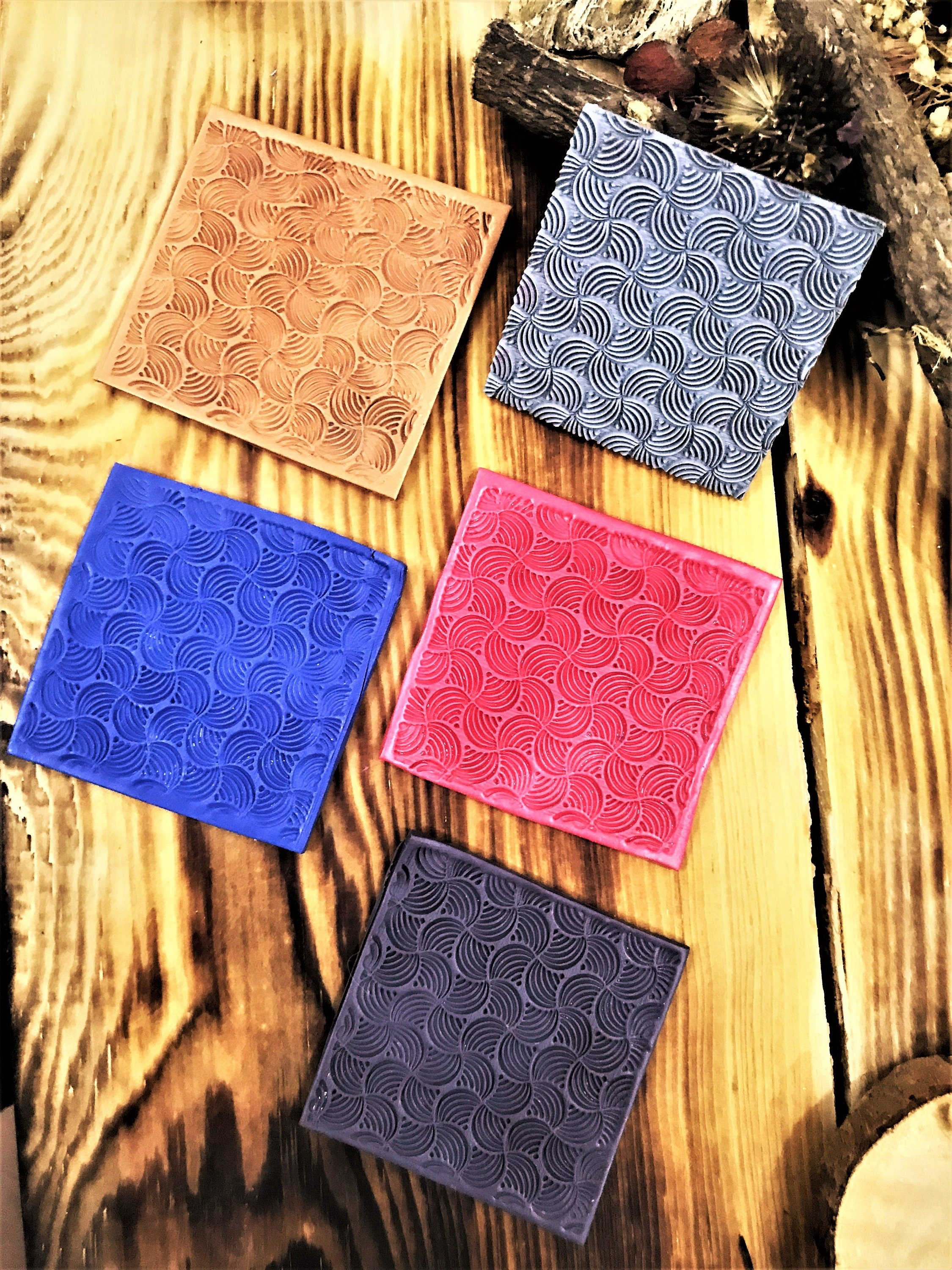 Geometric Pattern Texture Mat for Polymer Clay – Rubber Texture Sheet for Earrings & Jewelry | Flexible Clay Tool for Air Dry Clay & Crafts