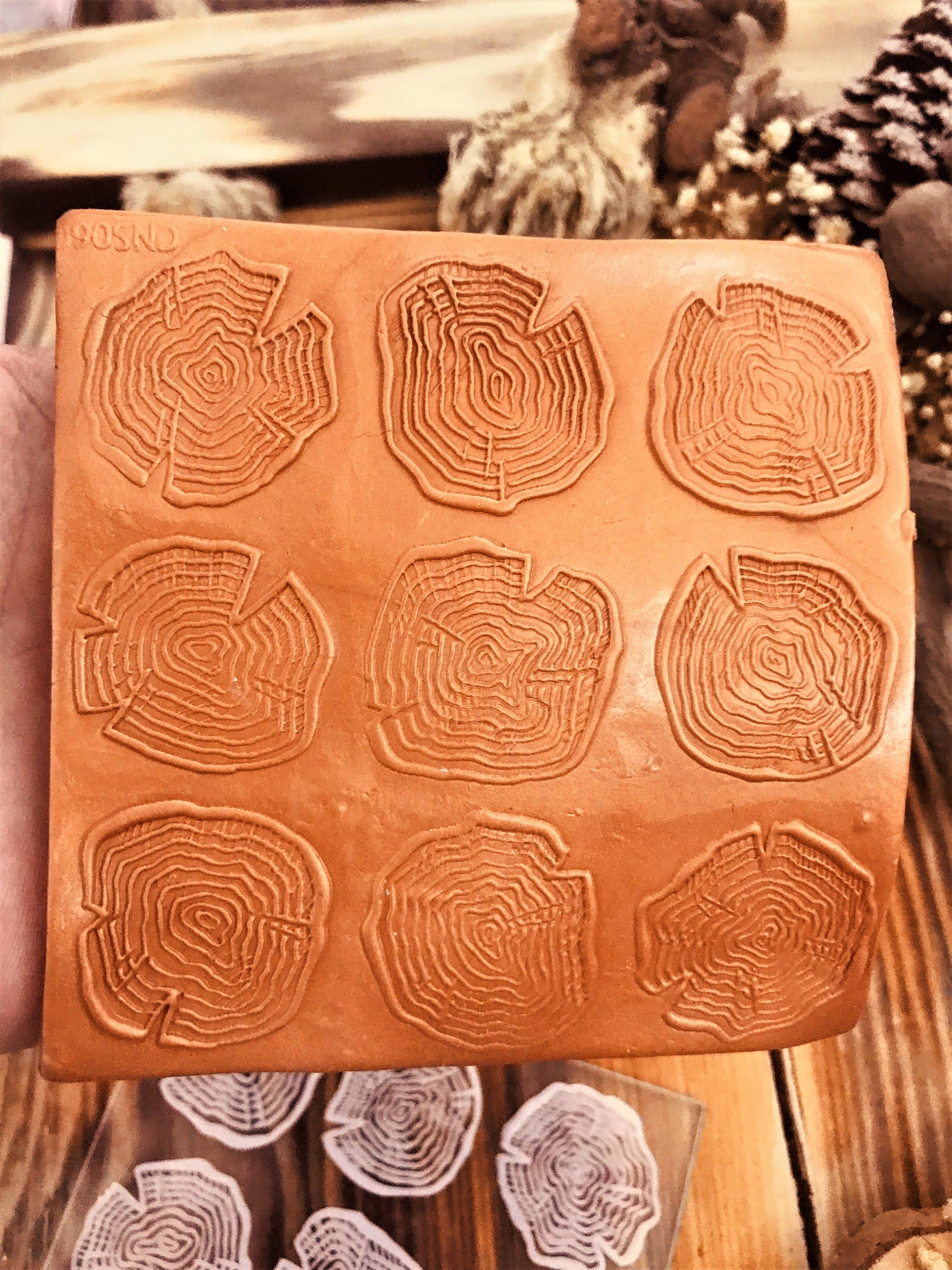 Tree Snag Pattern Texture Mat, Polymer Clay Texture Sheet, Embossing Stamp, Acrylic Texture Plate, Pottery Tool, Texture Tile For Fondant