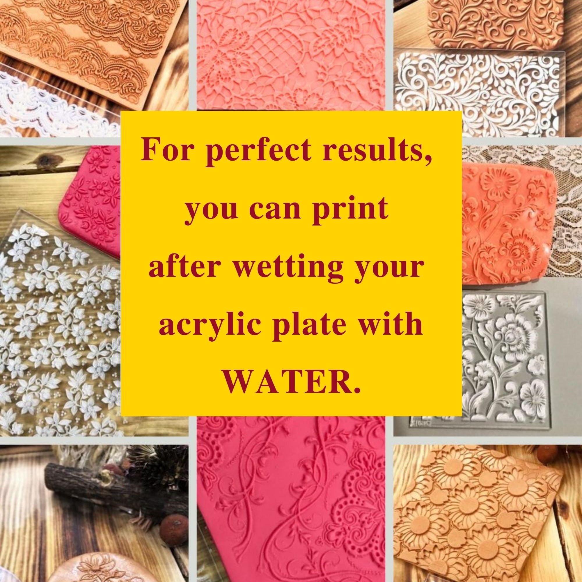 Vintage Pattern Texture Mat,Polymer Clay, Embossing Stamp, Acrylic Texture Sheet, Texture Plaque, Clay Texture Tile,Fimo, Sculpey, Cernit